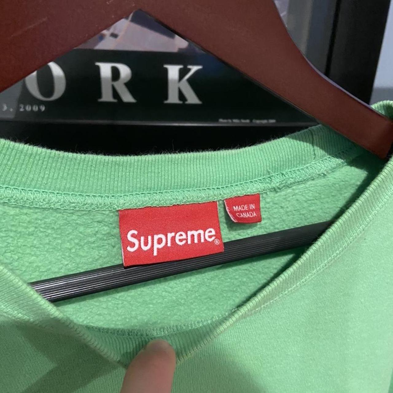 SUPREME 20SS KANJI LOGO CREWNECK BRIGHT GREEN LARGE 100JJ9218