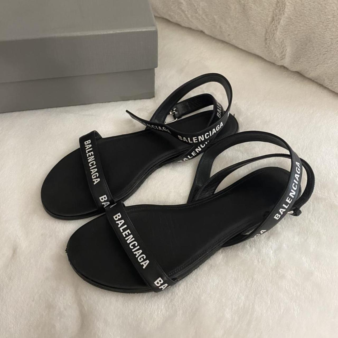 Balenciaga logo sandals. Comes with box. | Depop