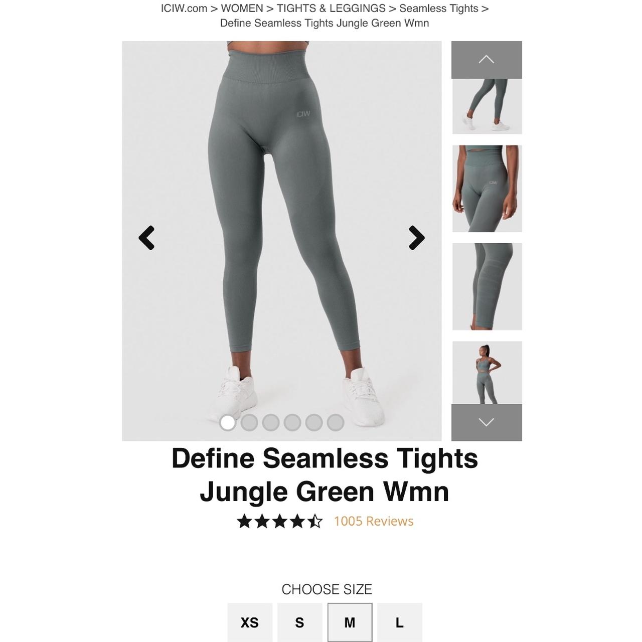 Define Seamless Tights Jungle Green Wmn