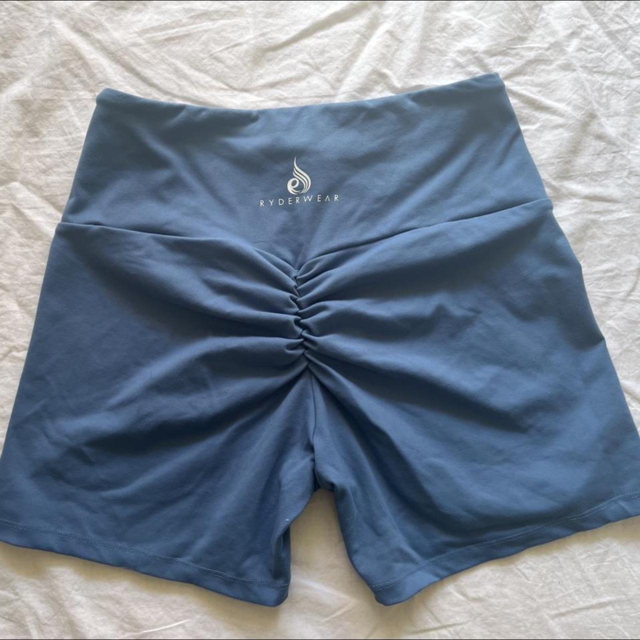 light blue Ryderwear scrunch bum workout shorts!... - Depop