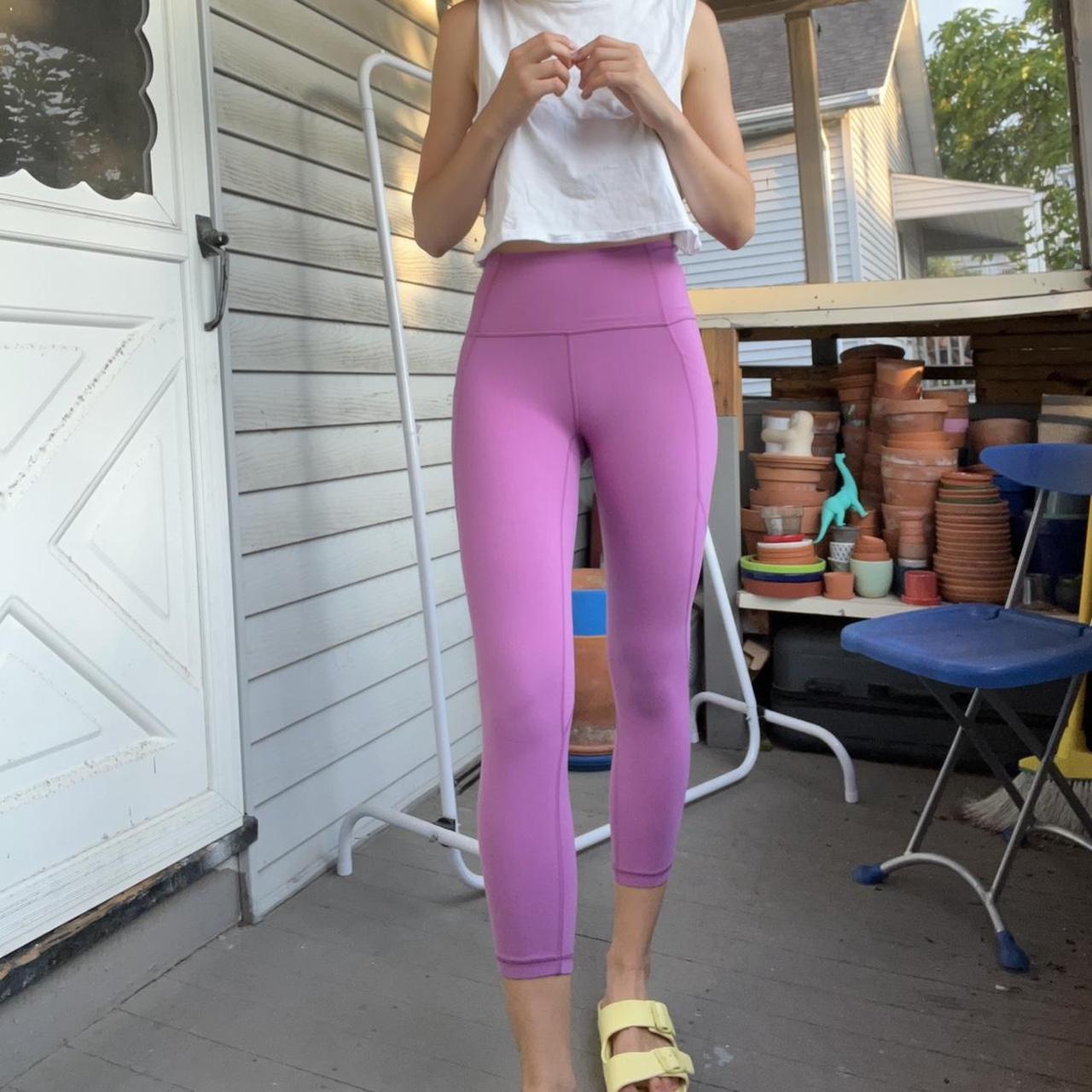 Athleta pink leggings Marked as a size XS. I’m... Depop