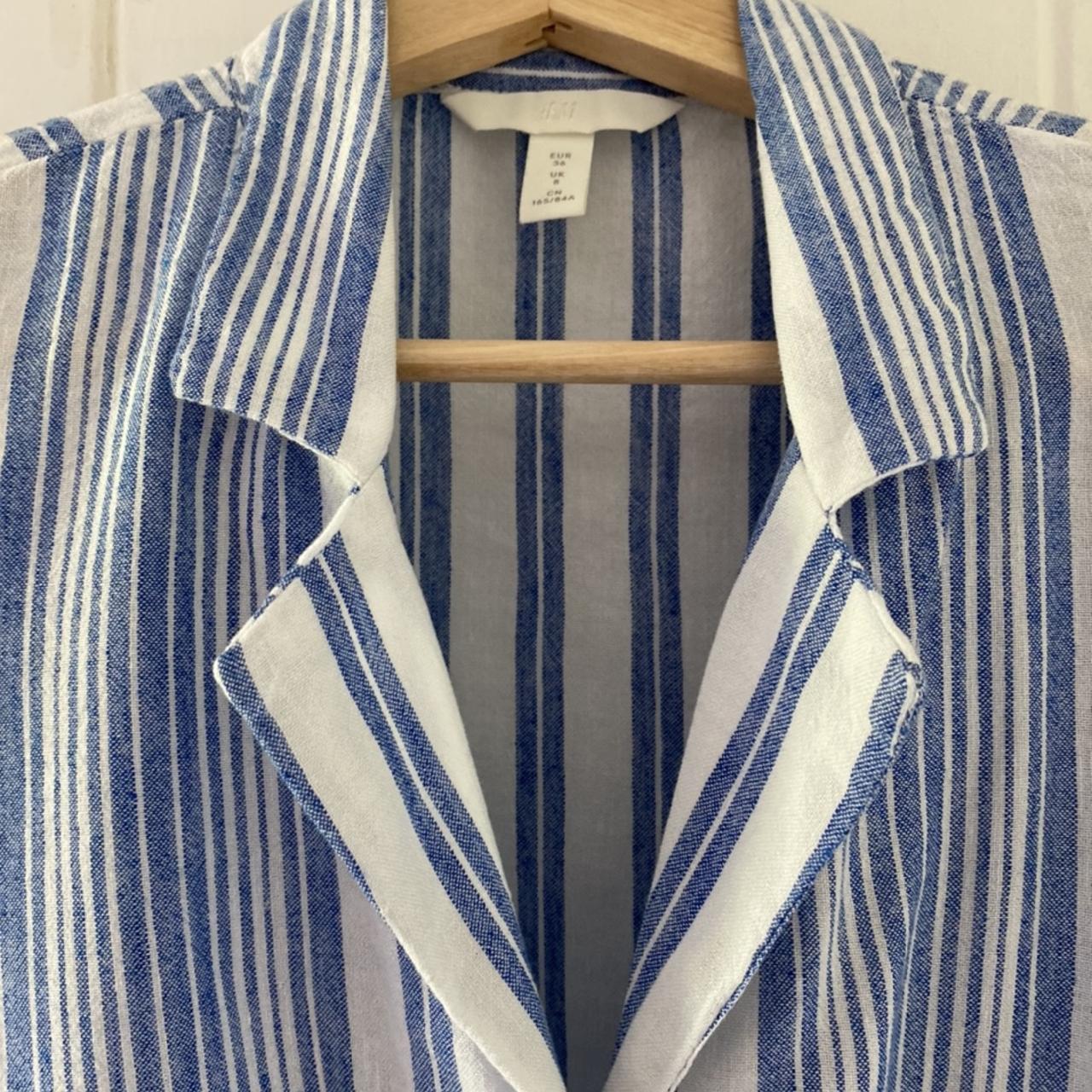 Blue and white striped blouse. Cool and perfect for... - Depop