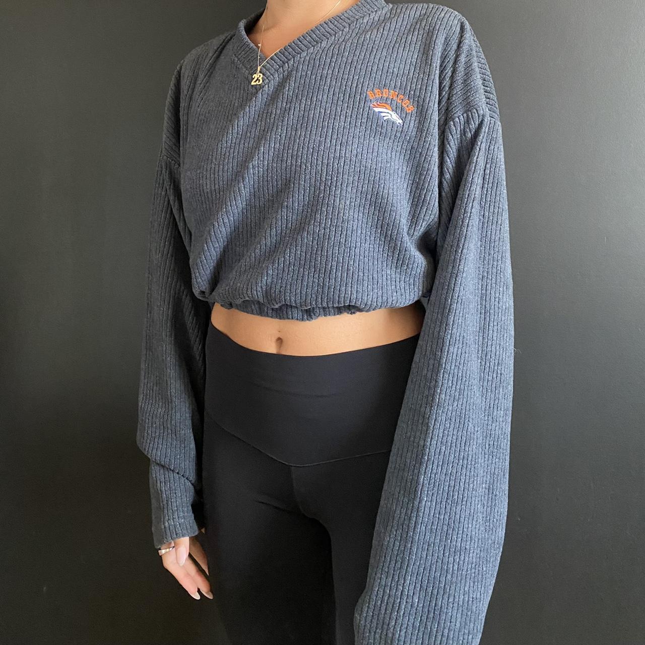 NFL Denver broncos reworked cropped sweatshirt. can - Depop