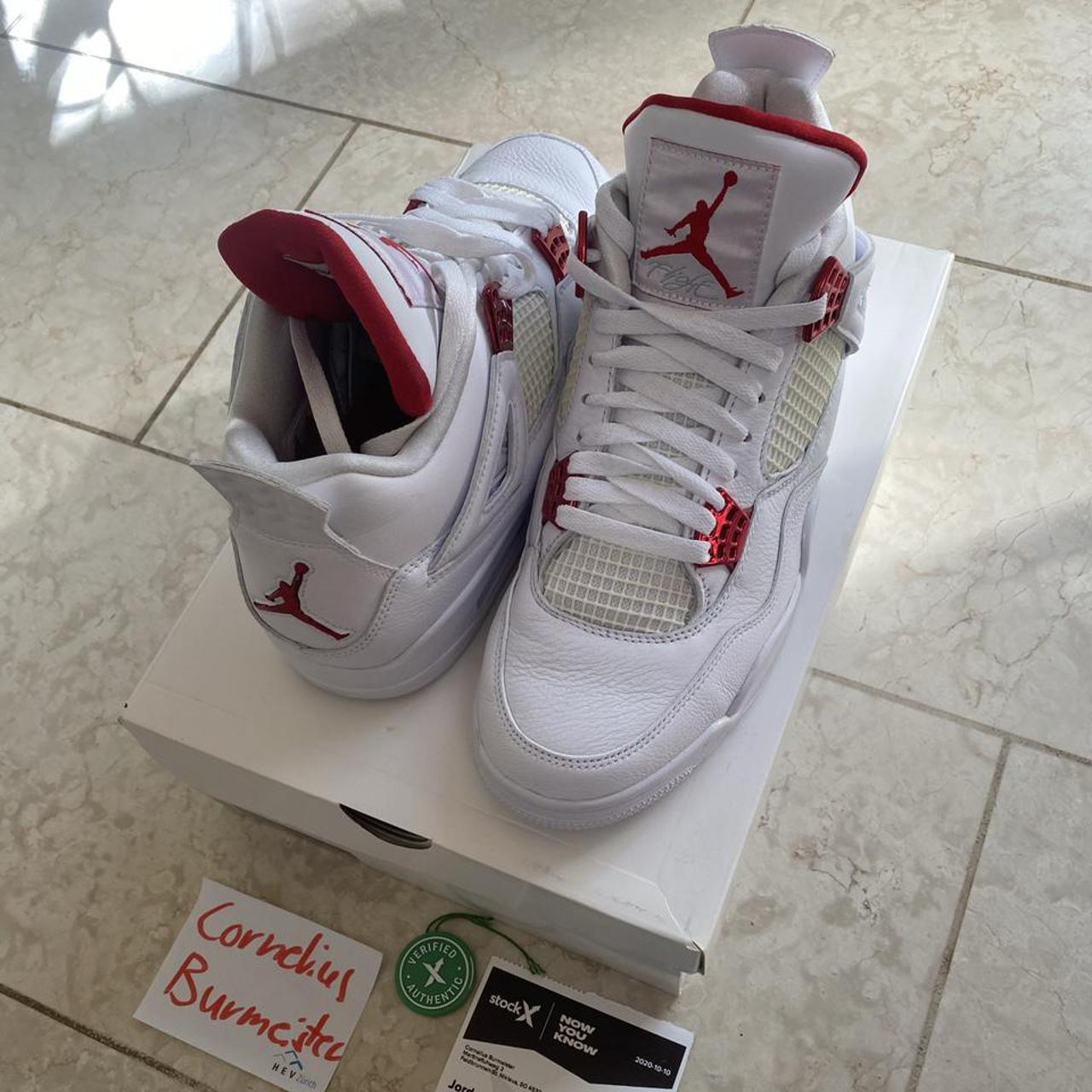 Jordan 4 Metallic Red like New, once worn Size: US... - Depop