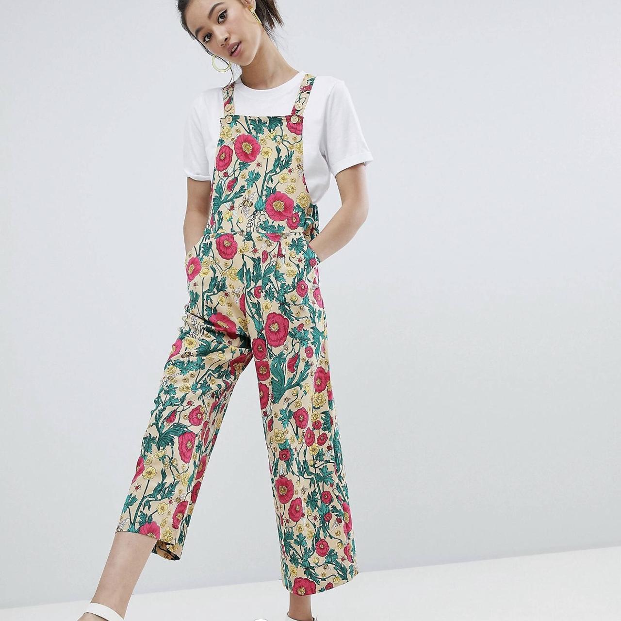 Monki Dungarees Dress in Yellow