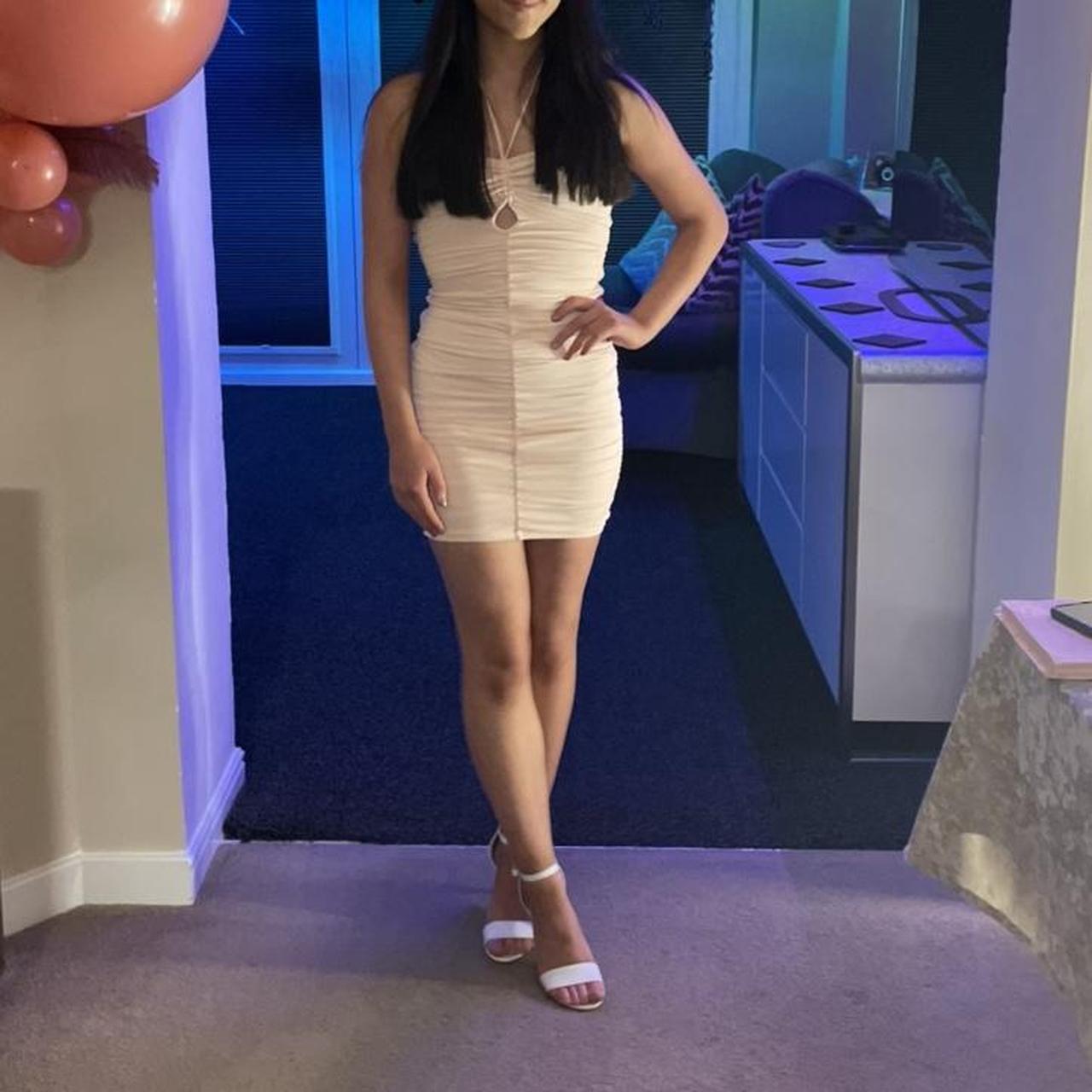 Oh polly cut out detail light pink mini dress with... Depop