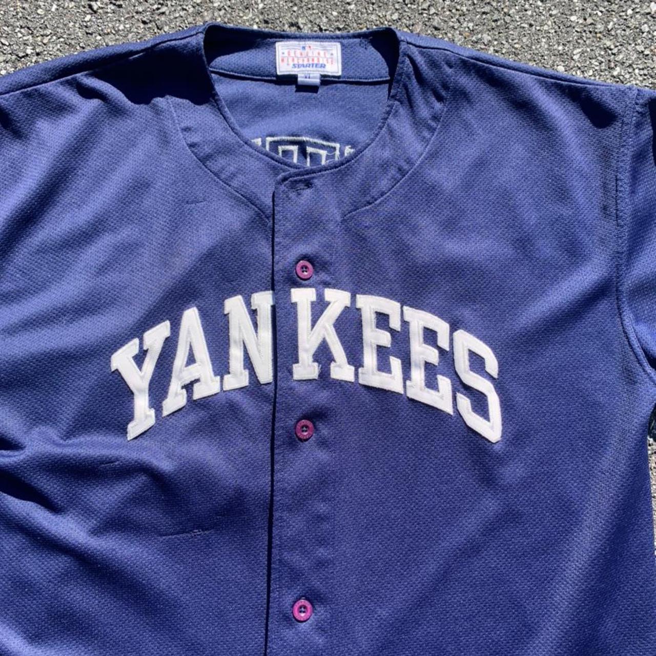 Yankees Derek Jeter button up Jersey US Size M RN - Depop