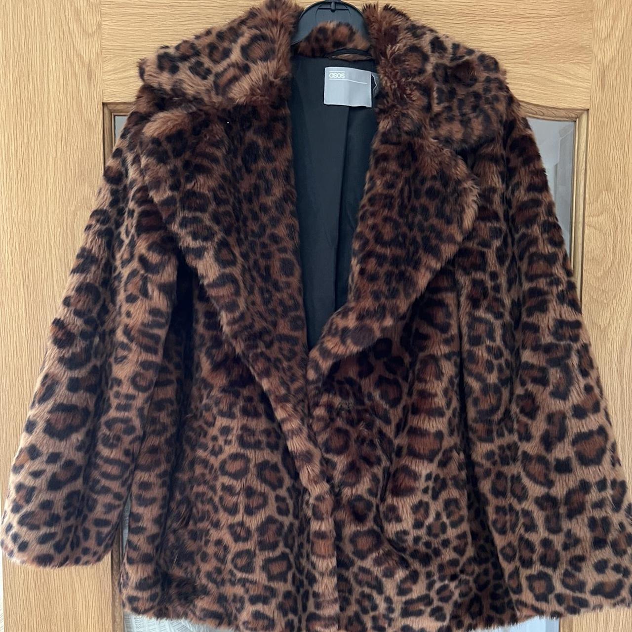 Asos design hot sale leopard coat