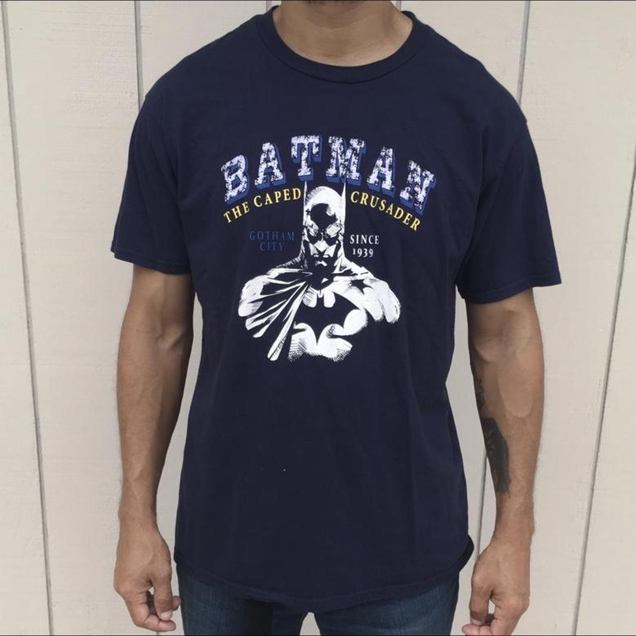 🦇 Batman T-Shirt 🦇 Navy Blue , DC Batman , T-Shirt.... - Depop