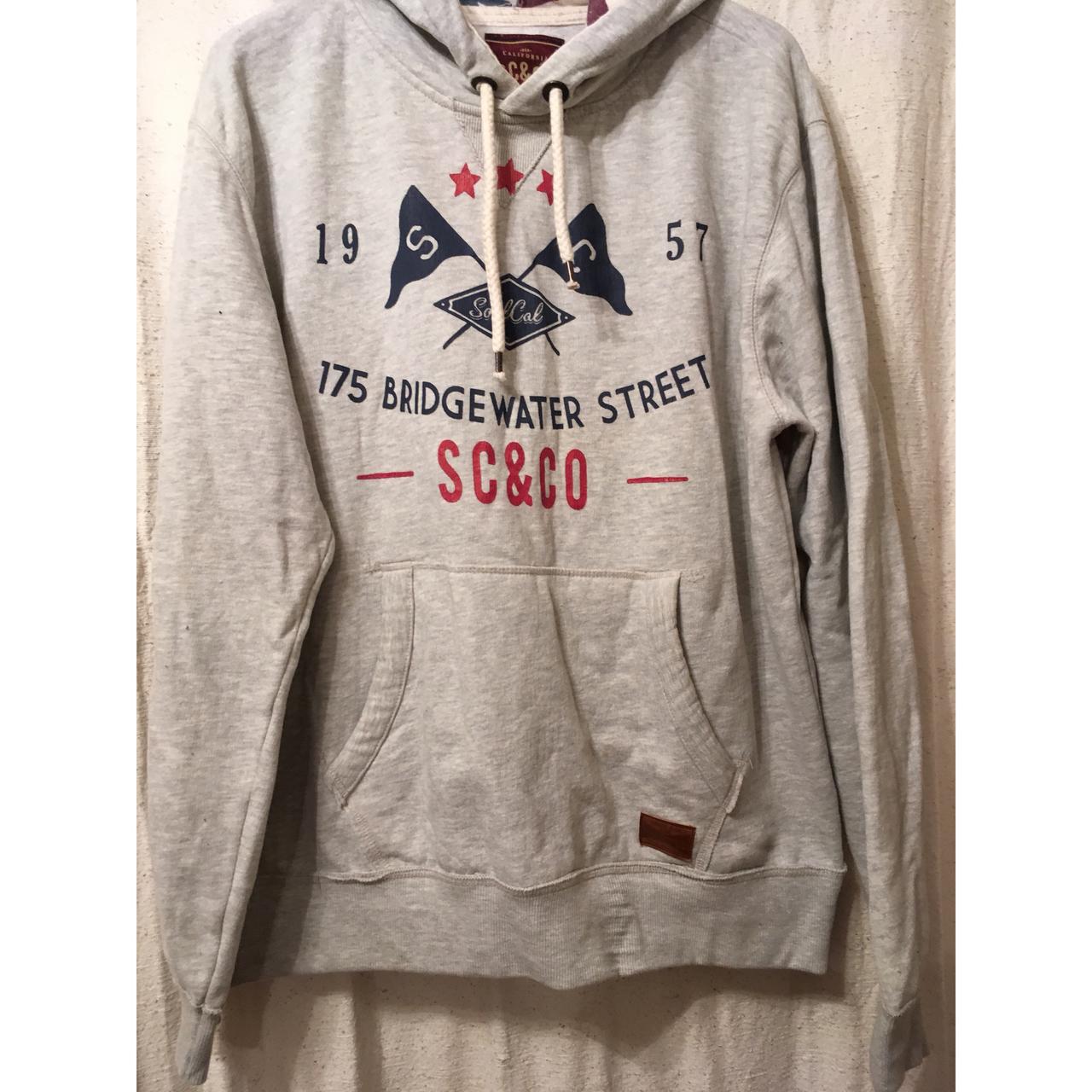 Super soft SC&CO size XL grey hoody with strings.