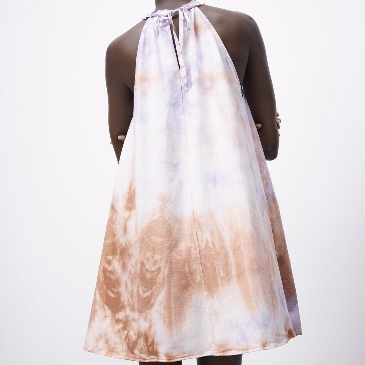 Zara pink 2024 tie dye dress