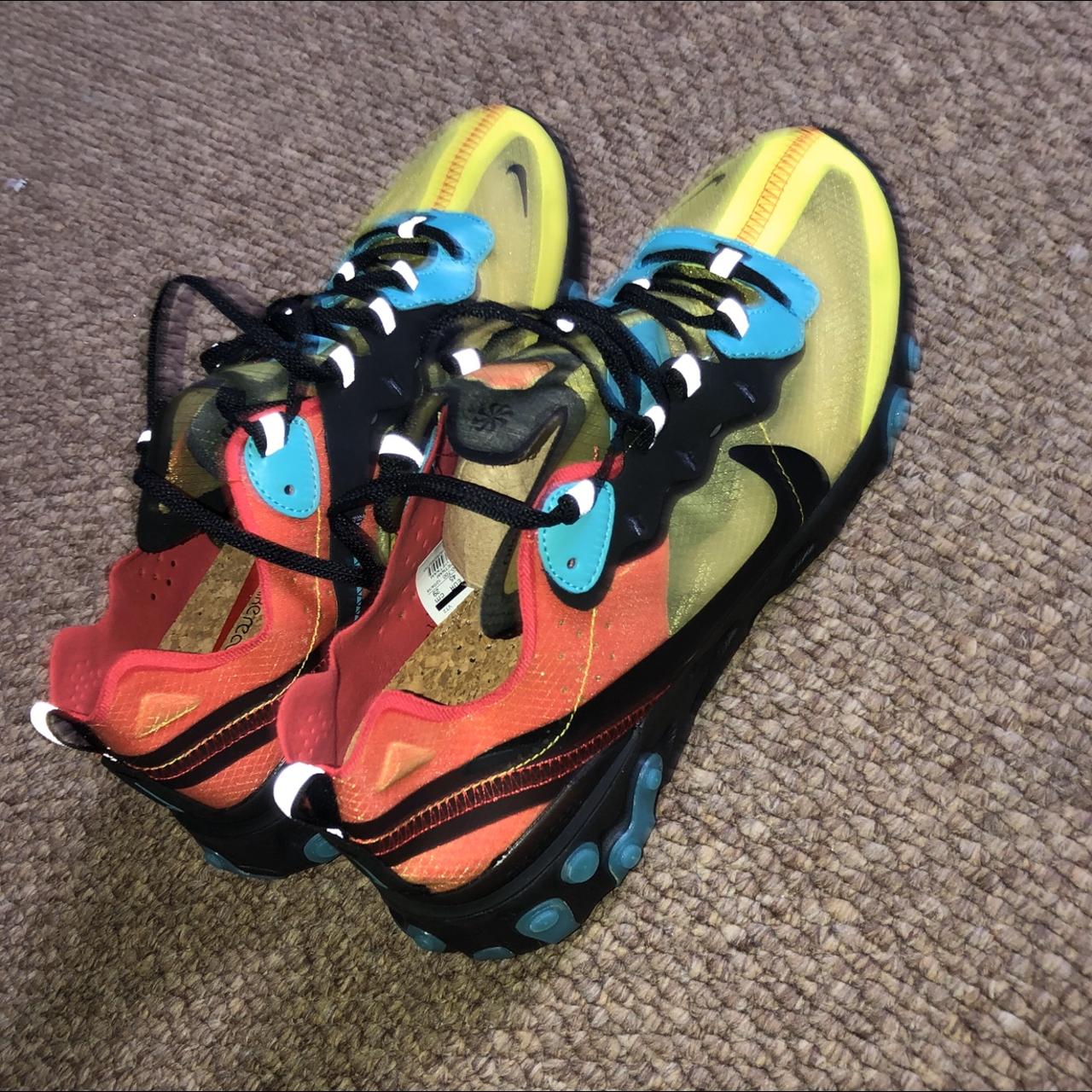 multicoloured nike shoes