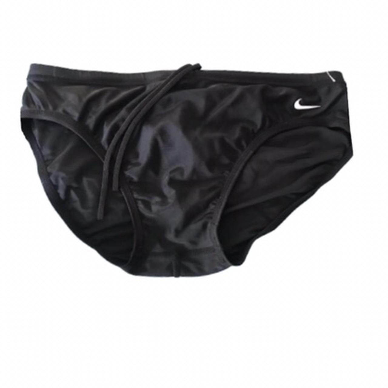 Nike Men's Black Swim-briefs-shorts
