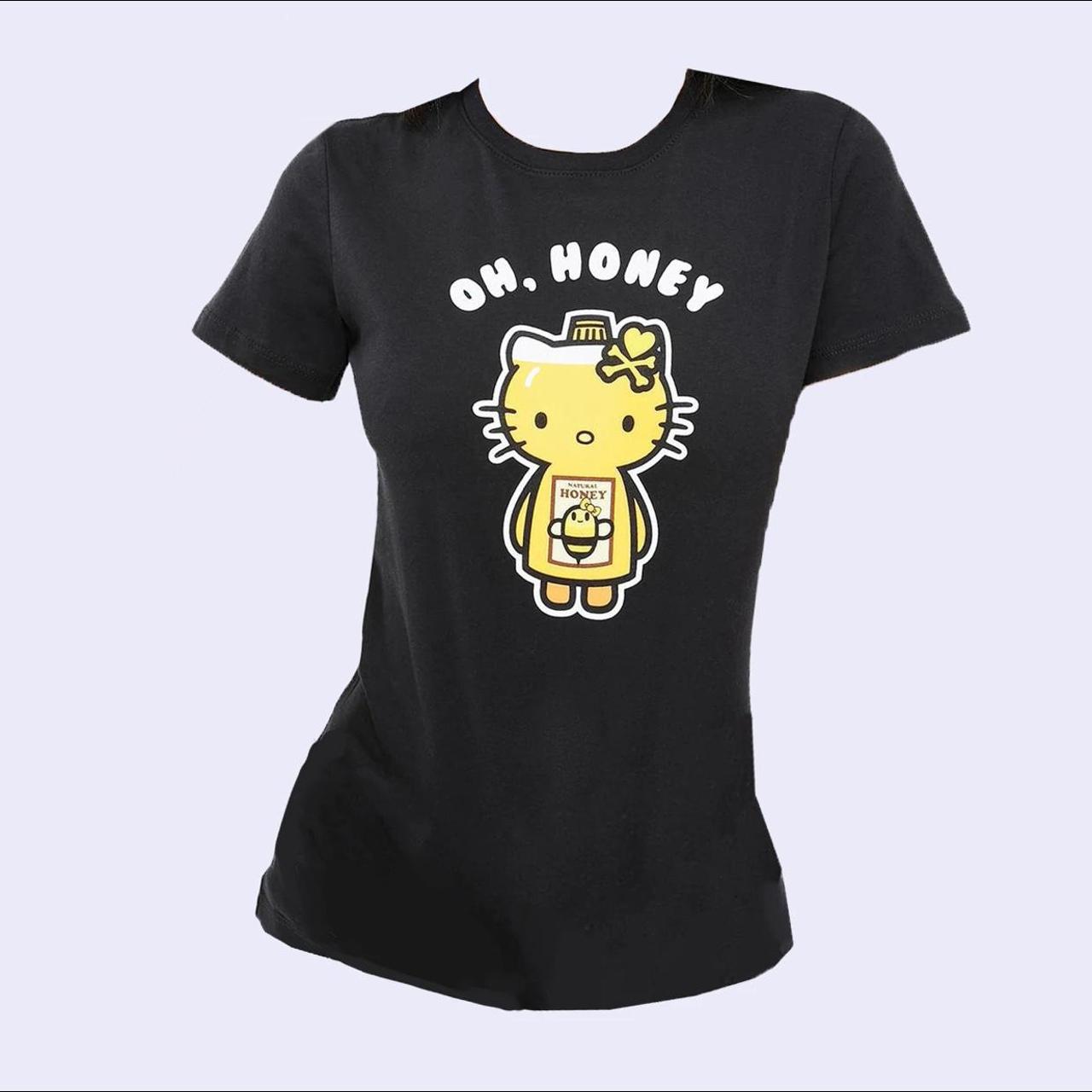 Hello Kitty Womens Black And Yellow T Shirt Depop 0954