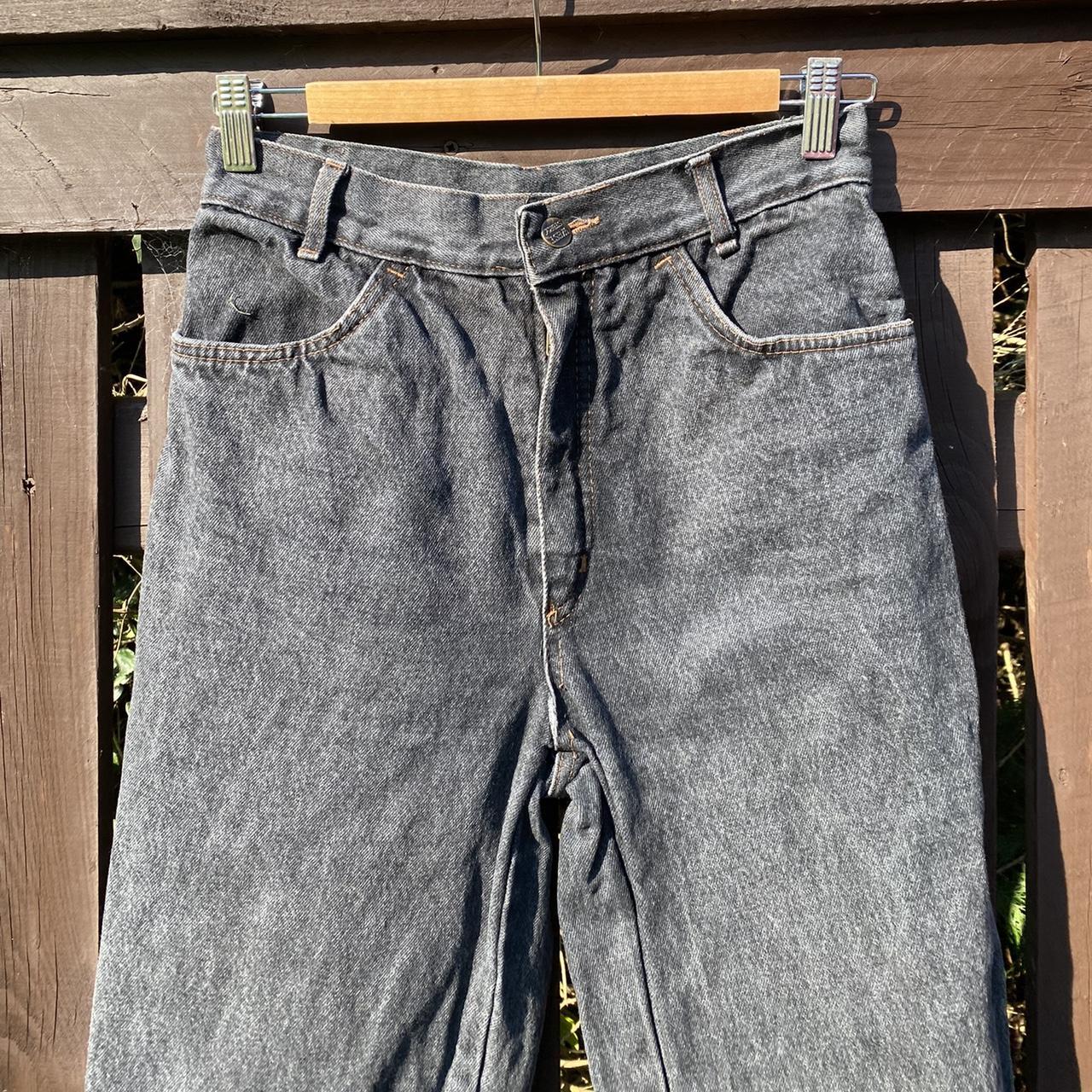 Grey stonewashed 80s jeans waist 26 leg 27’ - Depop
