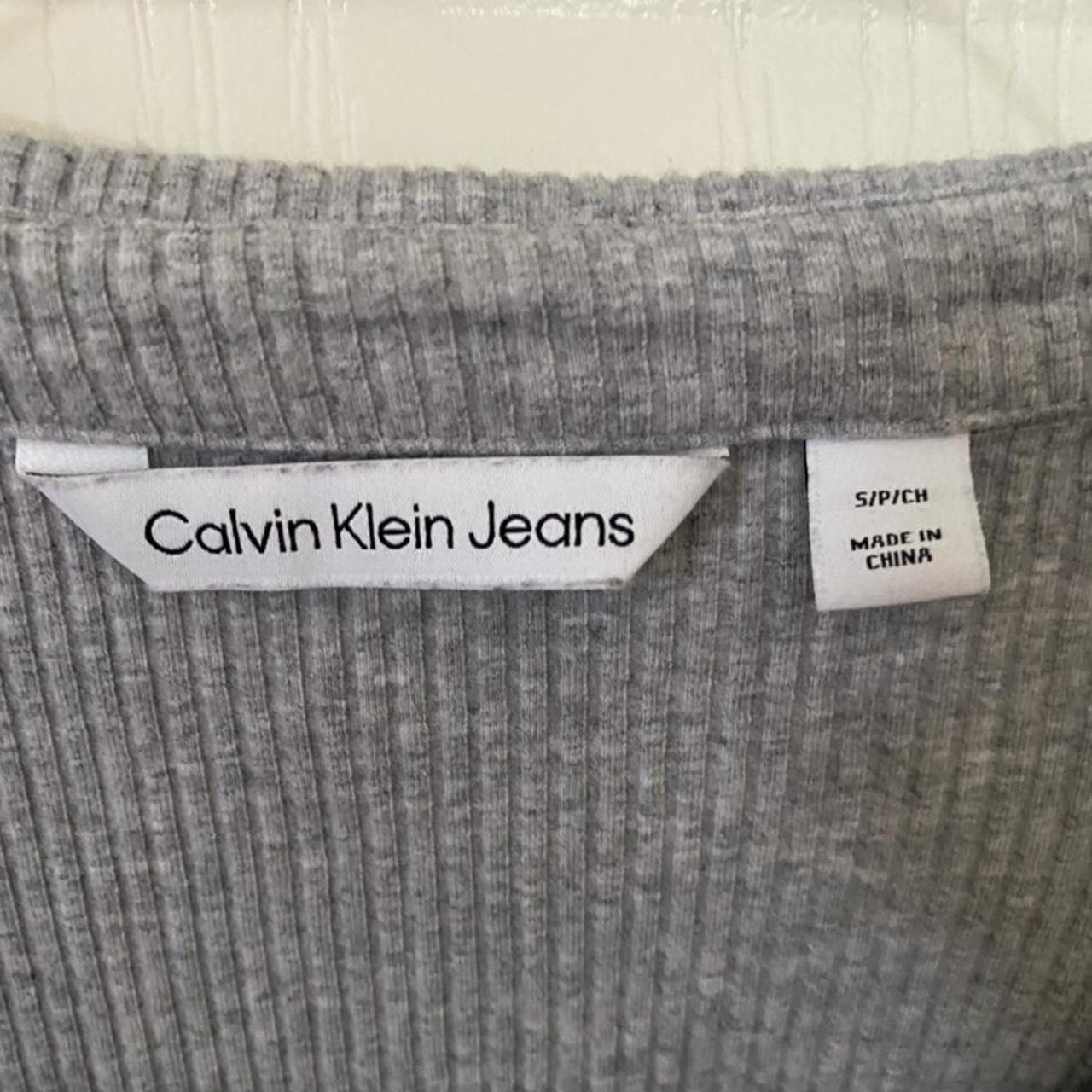 Calvin Klein grey body suit. Size small. #bodysuit... - Depop