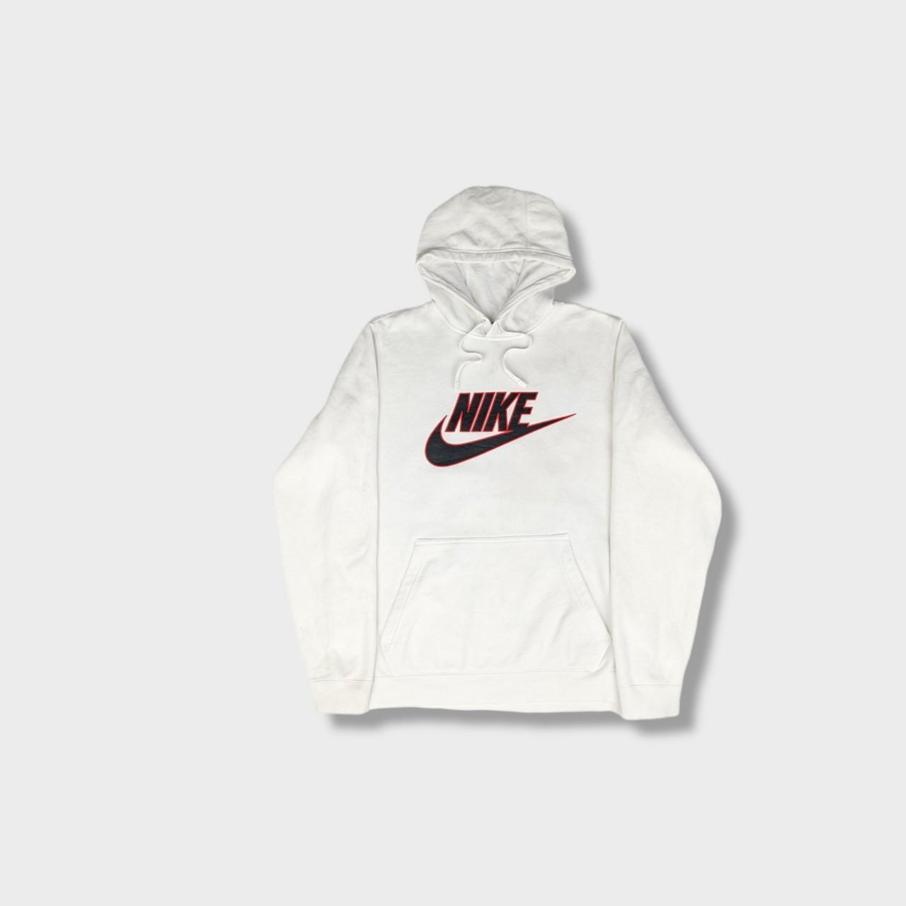 Nike white hoodie Nike white hoodie sweatshirt... - Depop