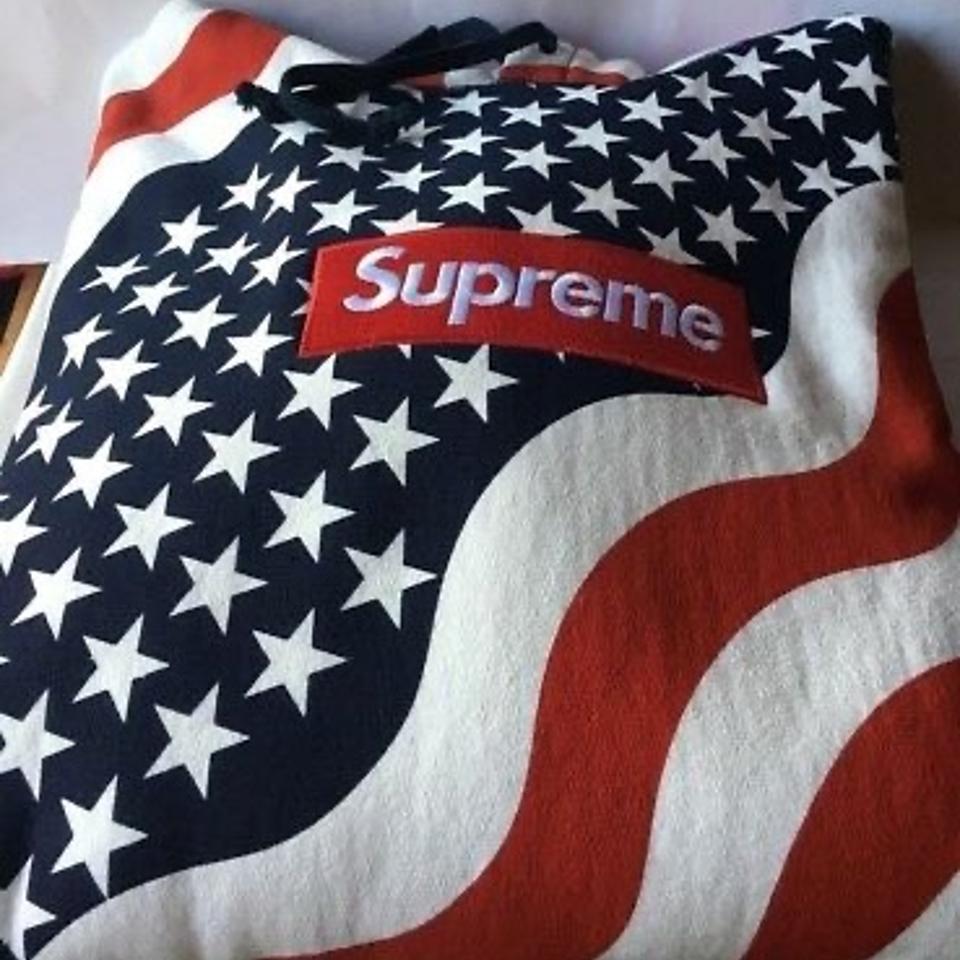 Supreme Box Logo Hoodie American Flag 