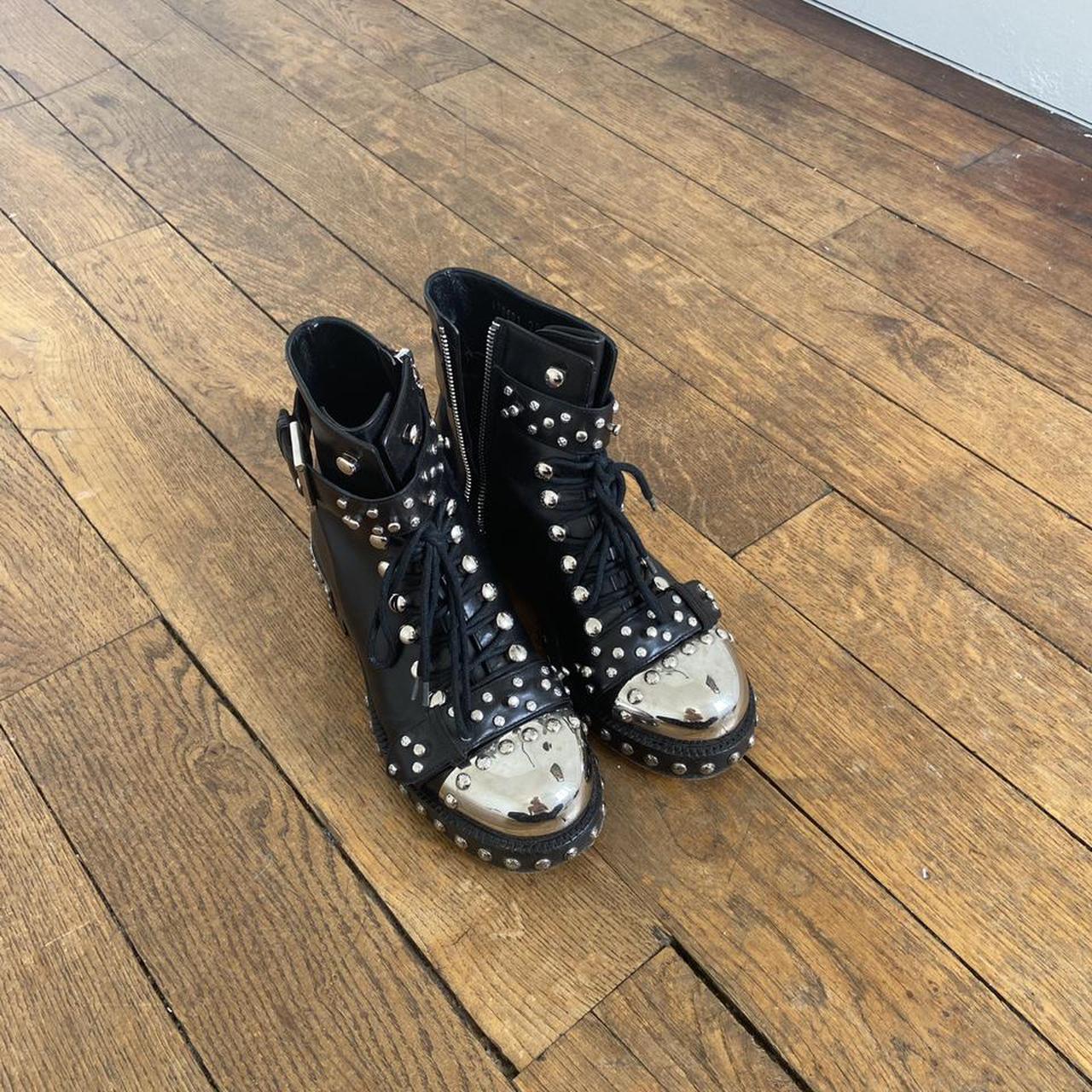 Alexander mcqueen hobnail ankle hot sale boots