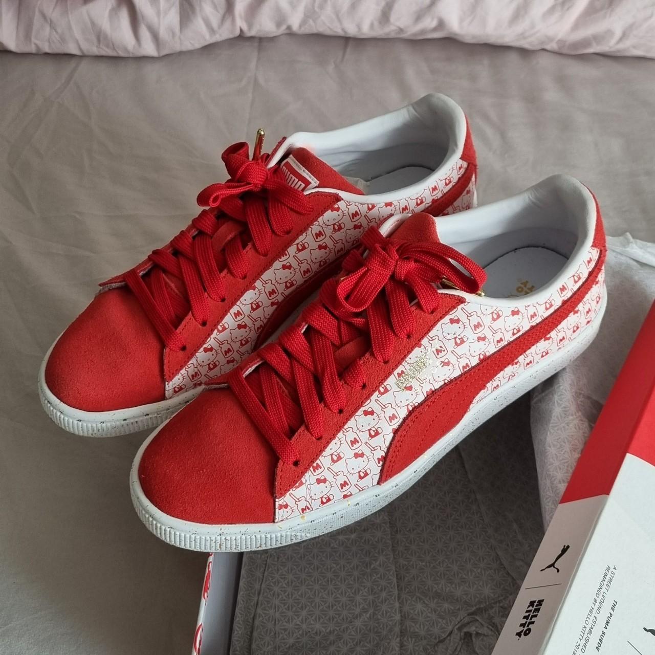 Puma Women's Red Trainers | Depop