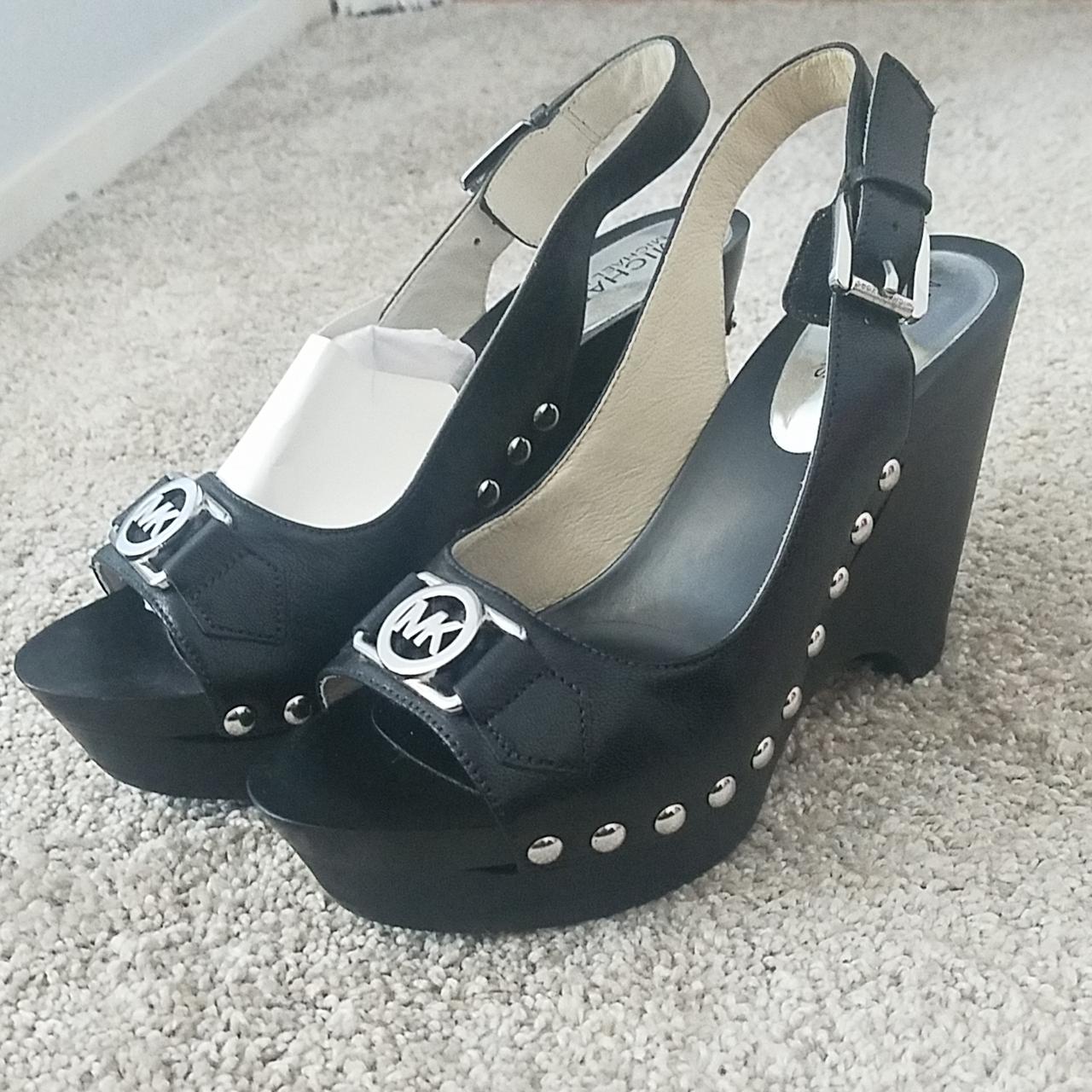 Mk on sale black wedges