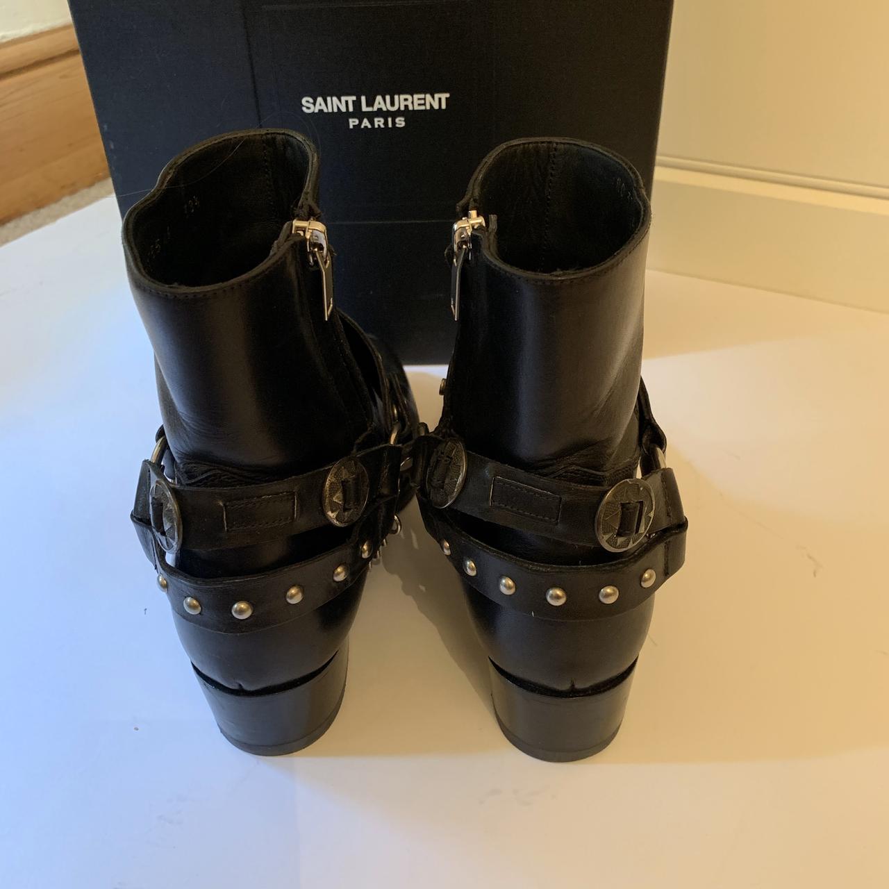 saint laurent chain harness boot