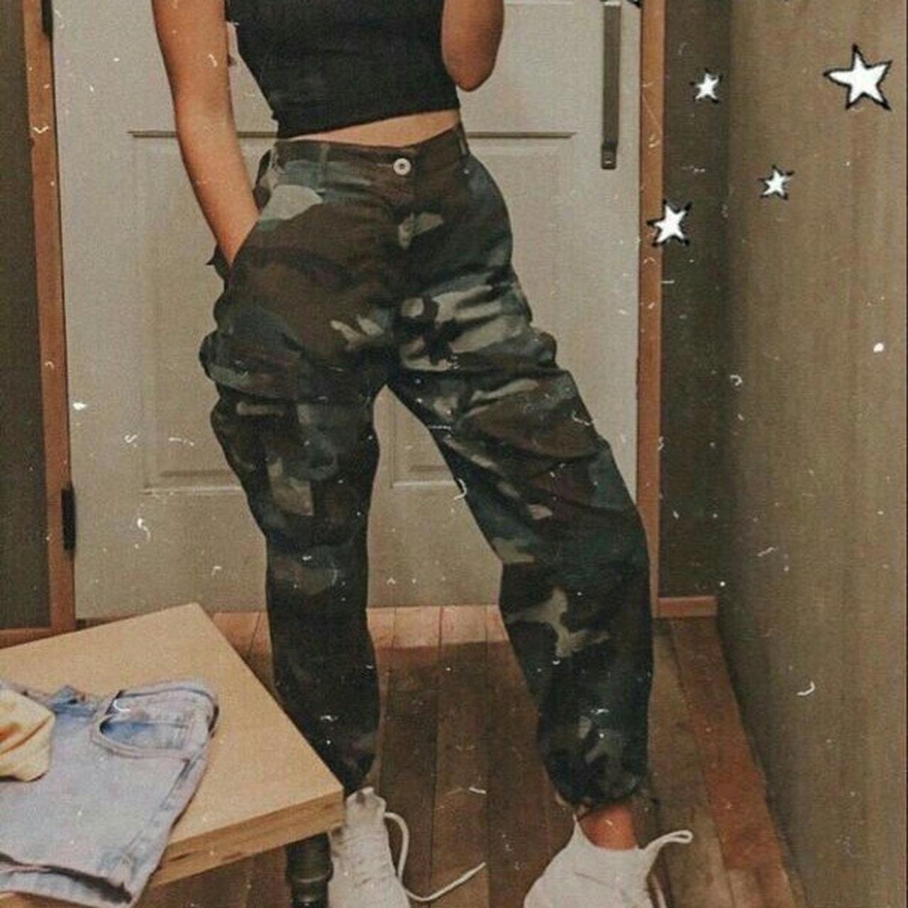 Army pants ✨ *features black,pink, & white *minor - Depop
