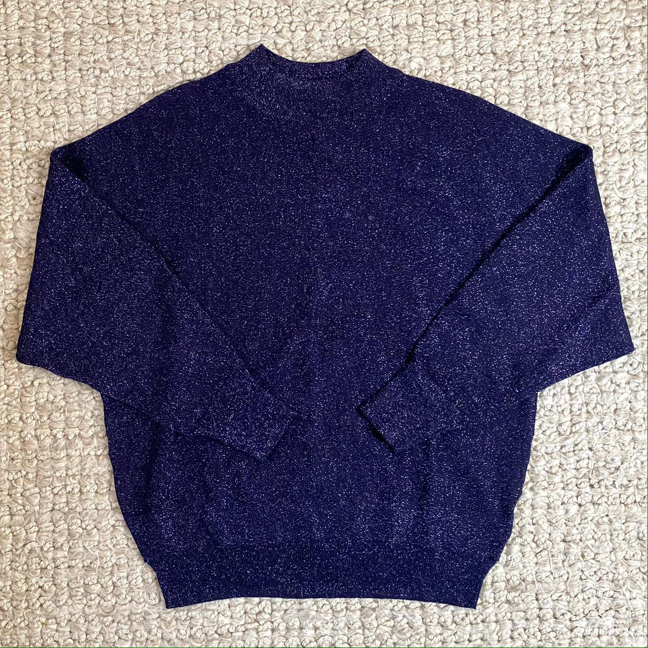 Sparkly jumper sweater - a colour in between dark... - Depop