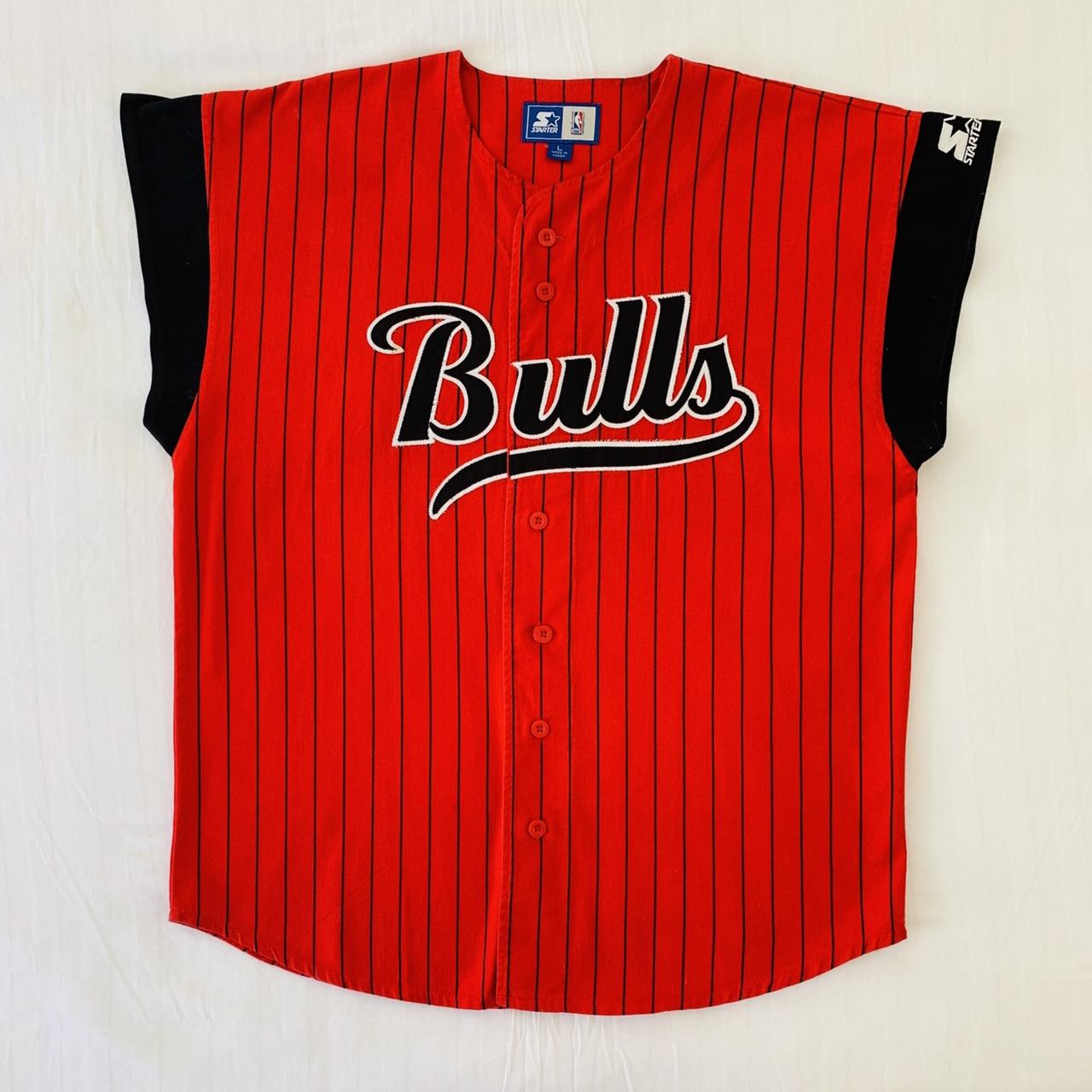 90s Chicago Bulls Starter Patch Baseball Jersey