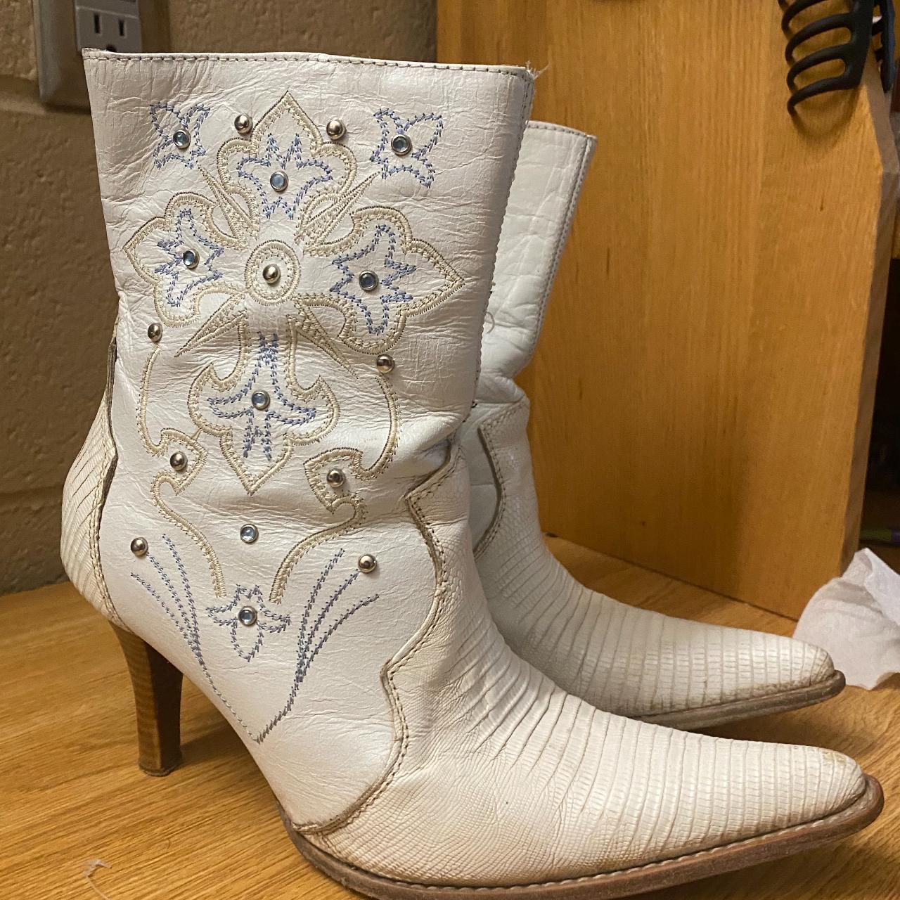 Men's White Boots Depop