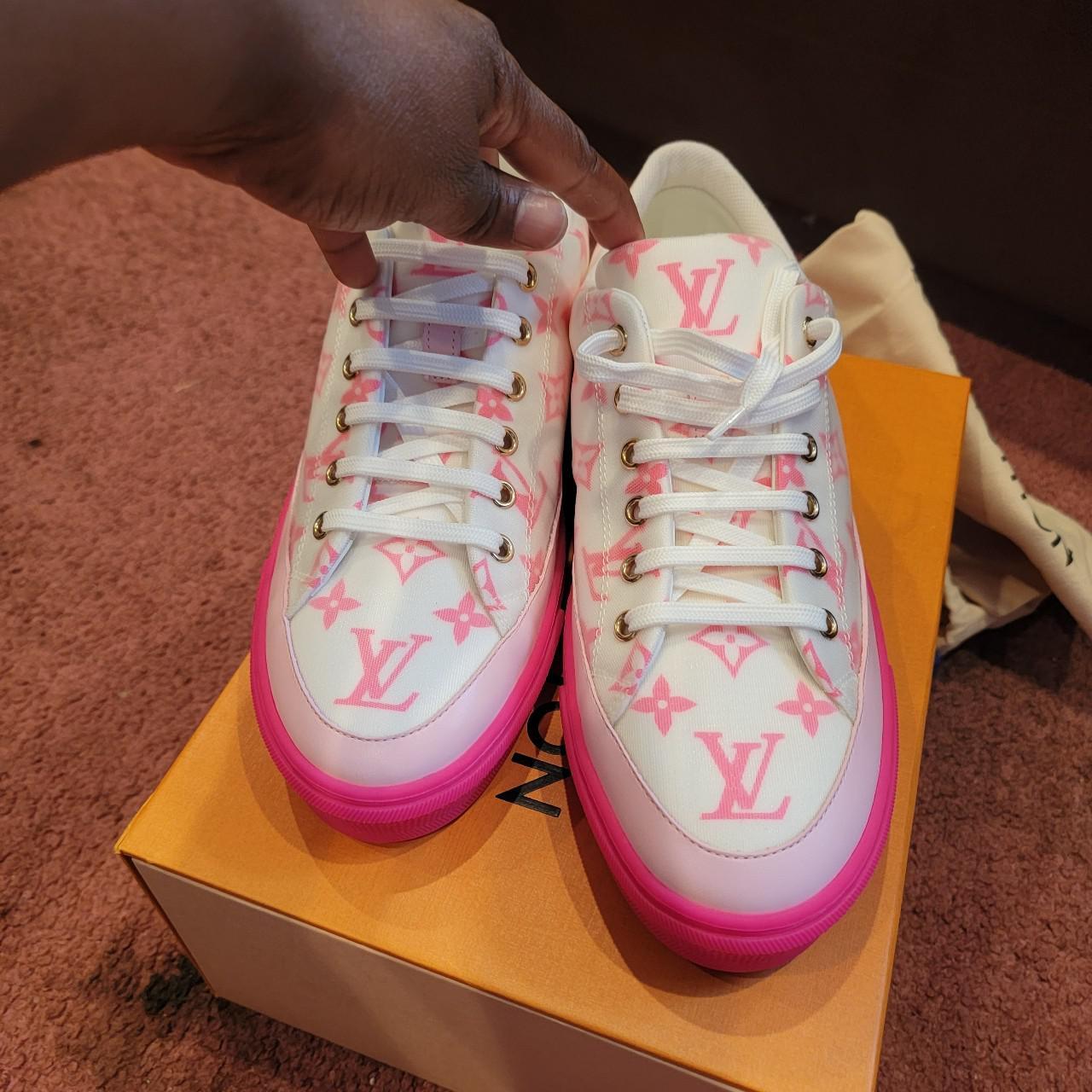 Pink Brand New Louis Vuitton runaway sneaker. - Depop