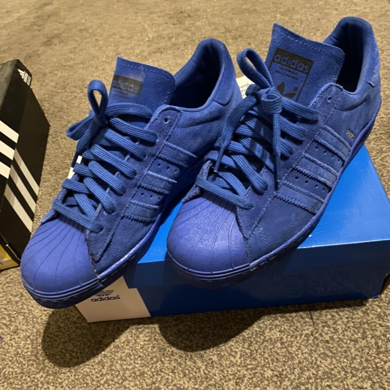 Adidas superstar outlet blue suede