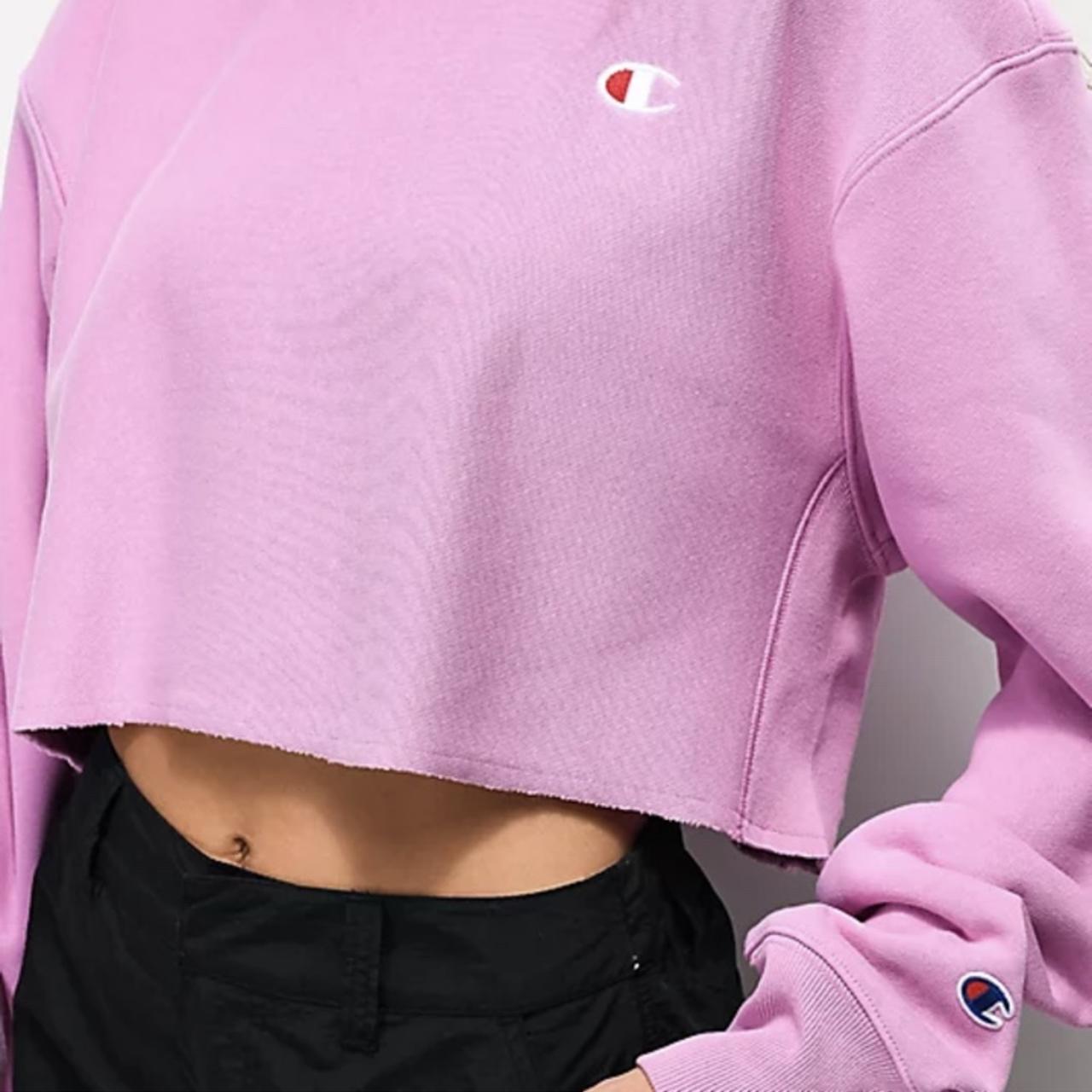 champion cropped crew neck sweatshirt