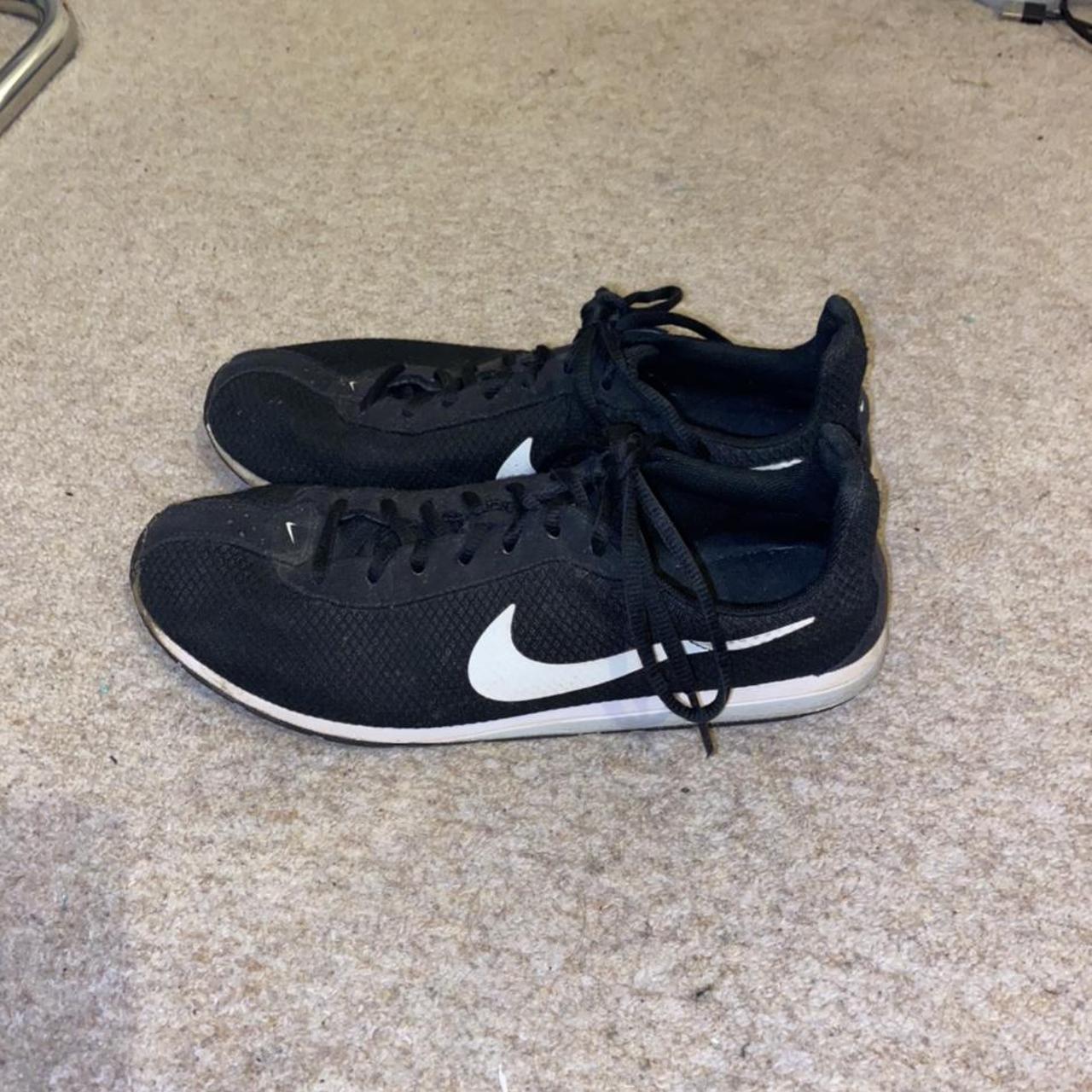 nike black running trainers. super comfy,... - Depop