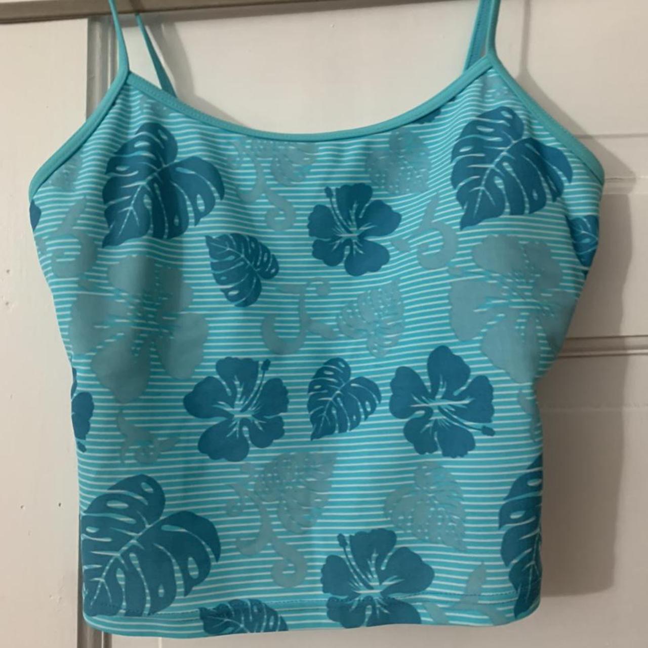 Hibiscus flower swim top | Hawaiian flower print |... - Depop