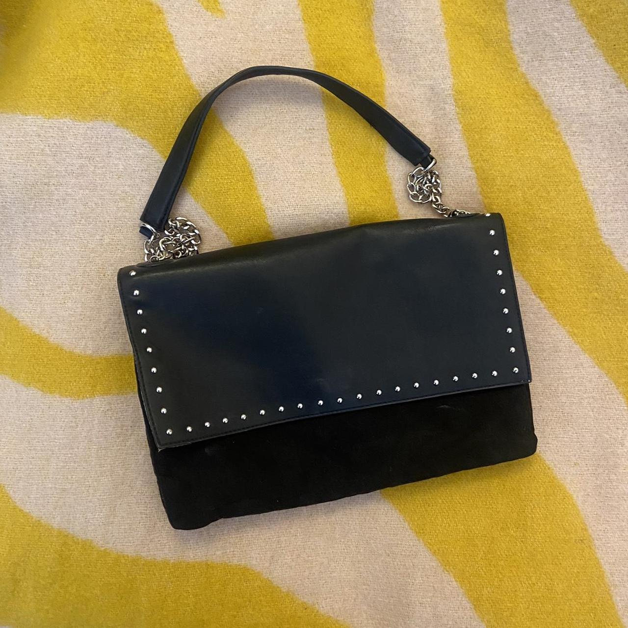 Marks & Spencer Women's Black and Silver Bag | Depop