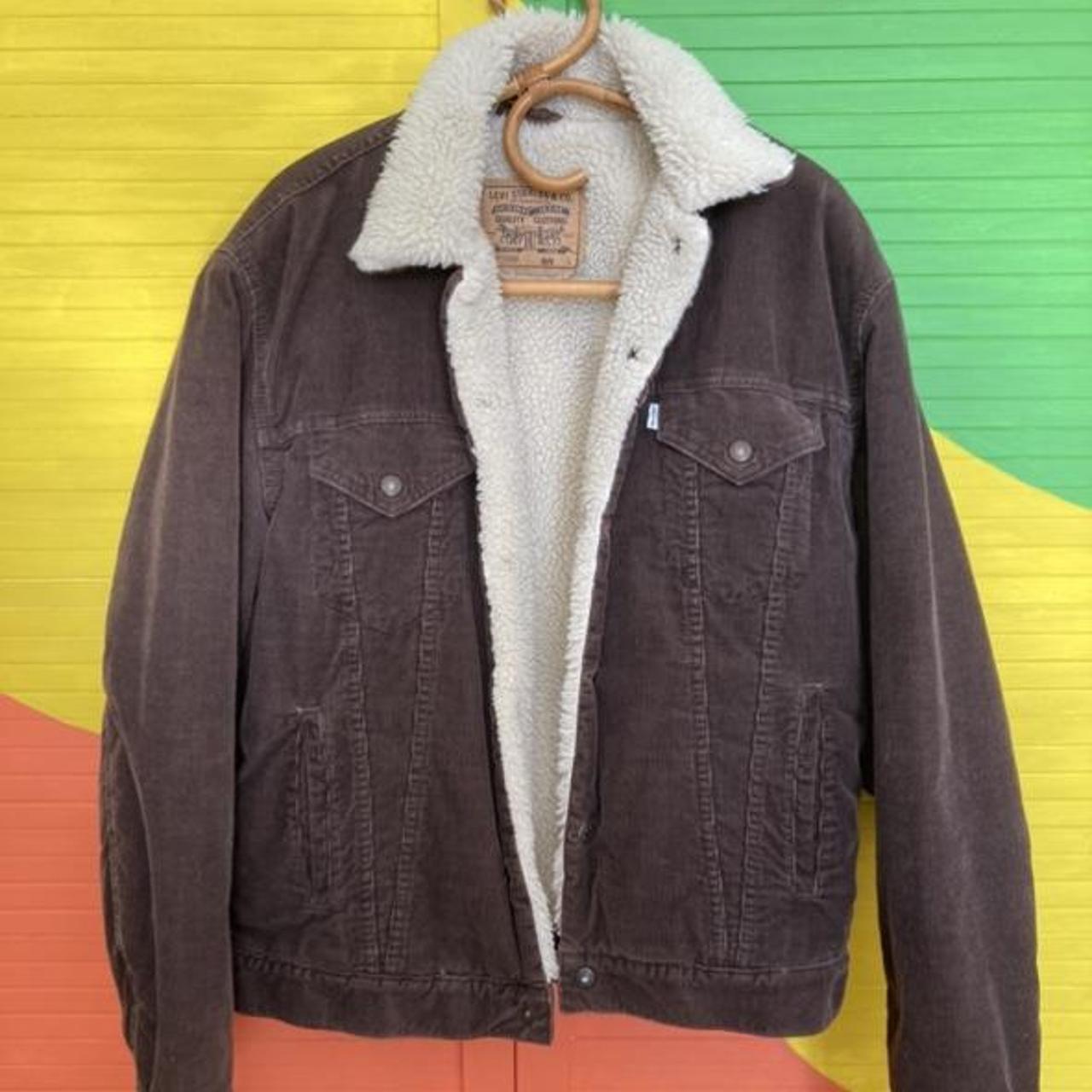 brown corduroy levi jacket