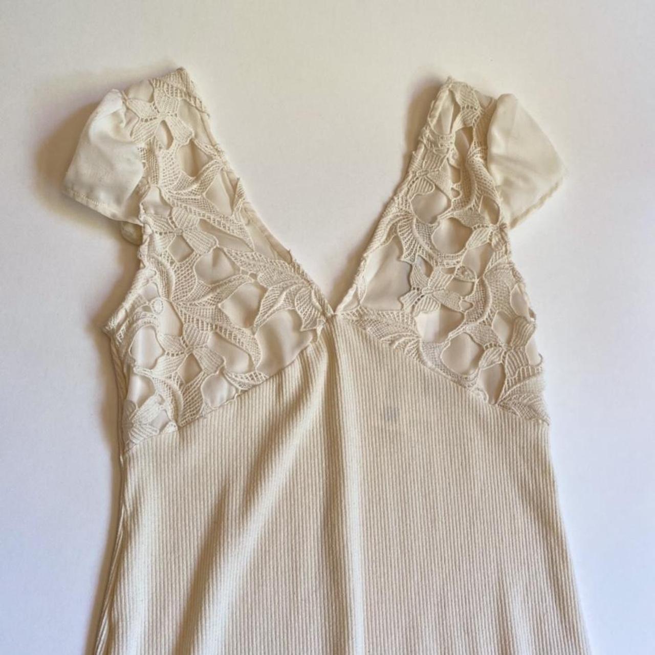 Zara Women's Cream Dress | Depop