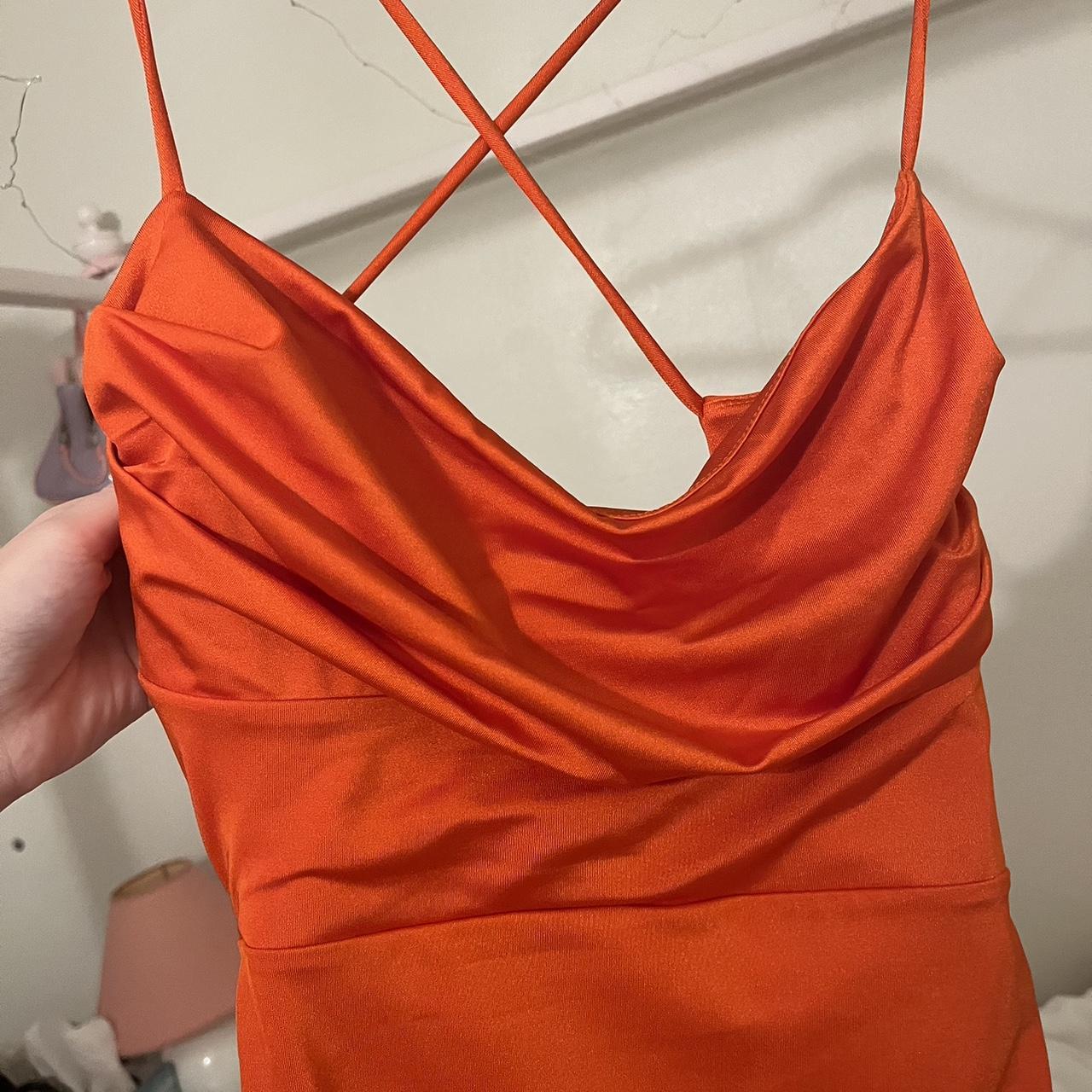Windsor Women's Orange Dress Depop
