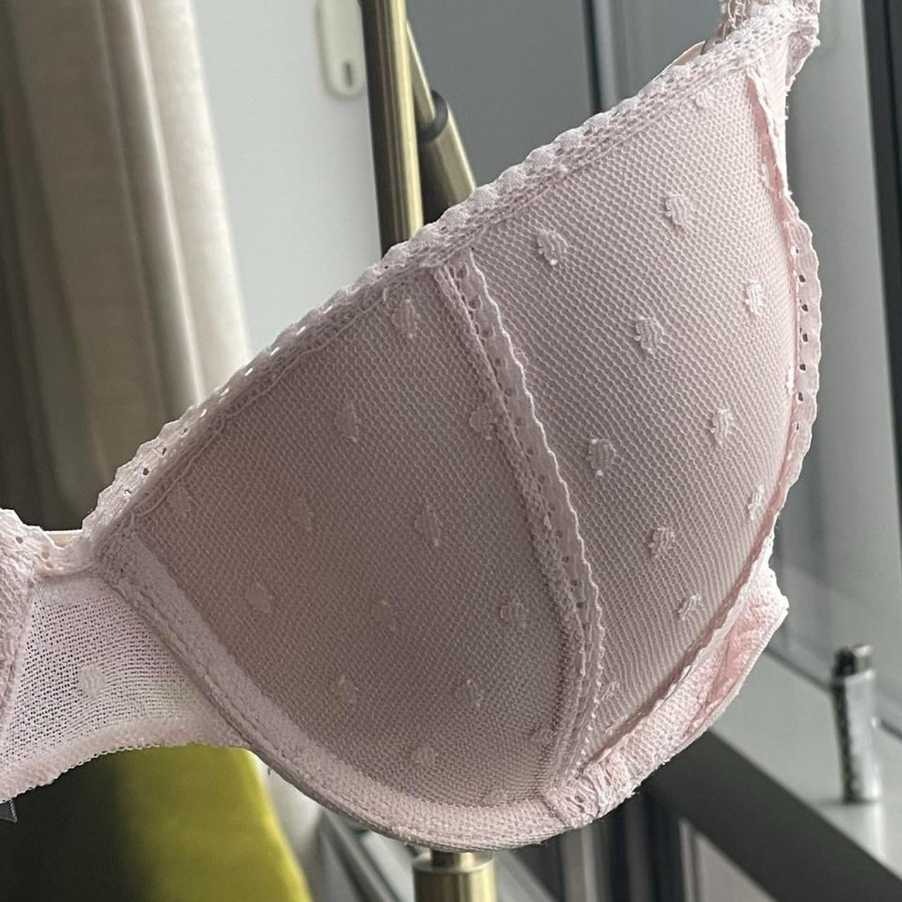 LETS POLKA BABY PINK BRA 🪨🪨🥀🌸💐 Betsey Johnson... Depop