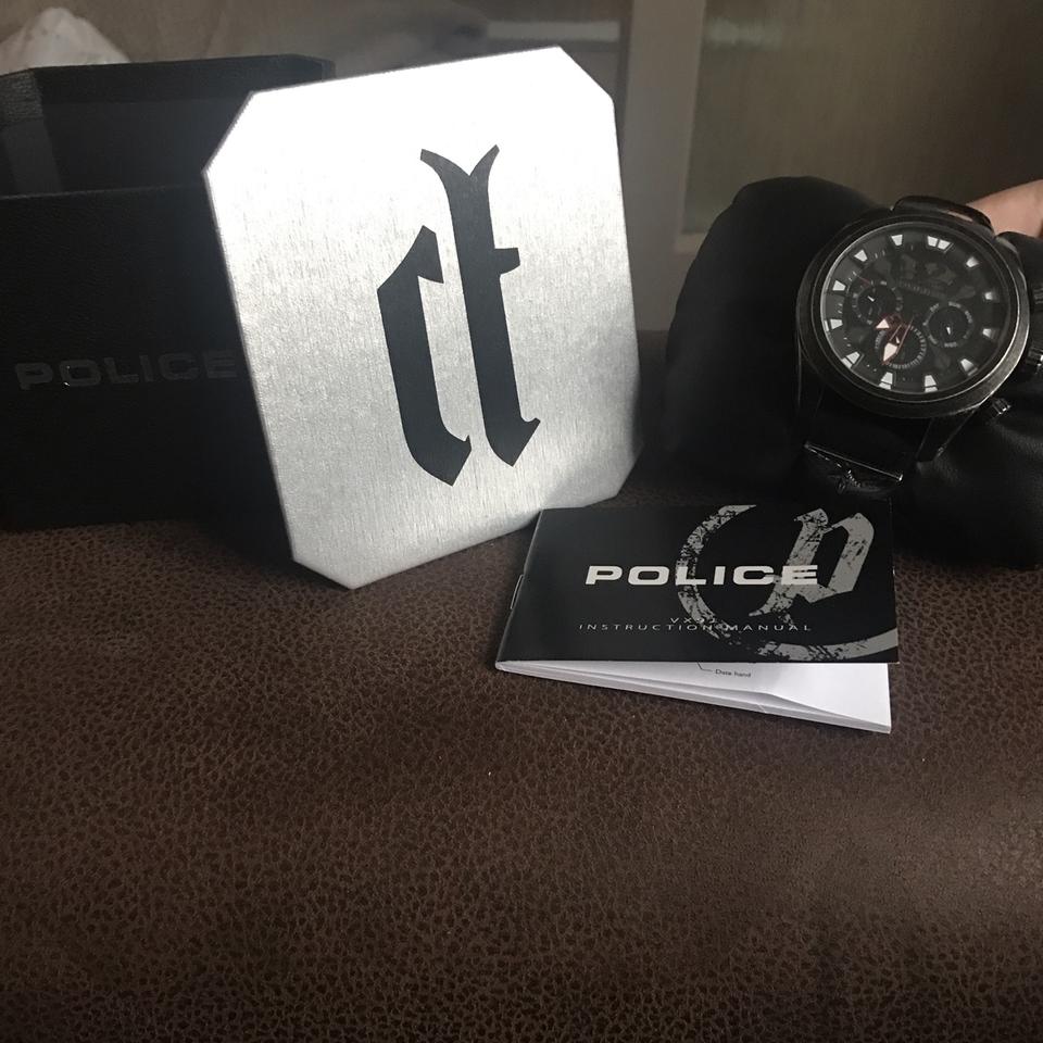 Police watch 14473 Black leather strap Brand new Depop