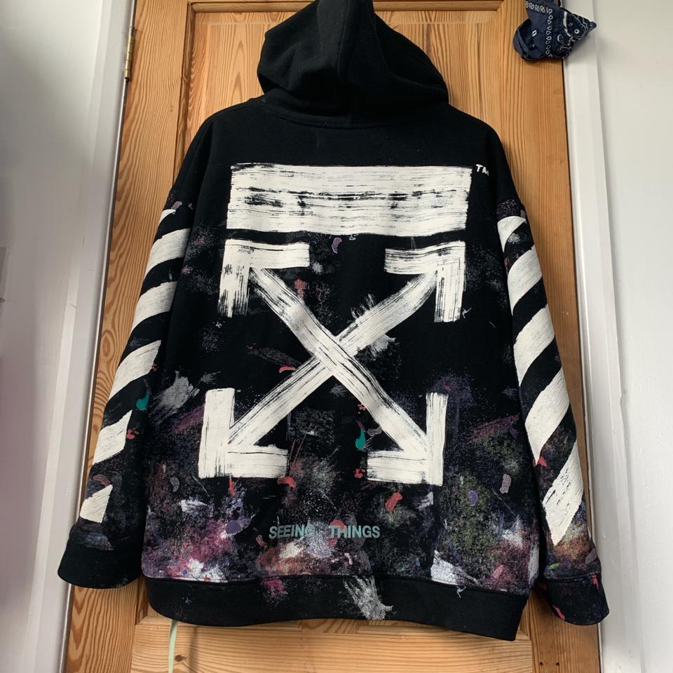 Off white hoodie galaxy on sale price