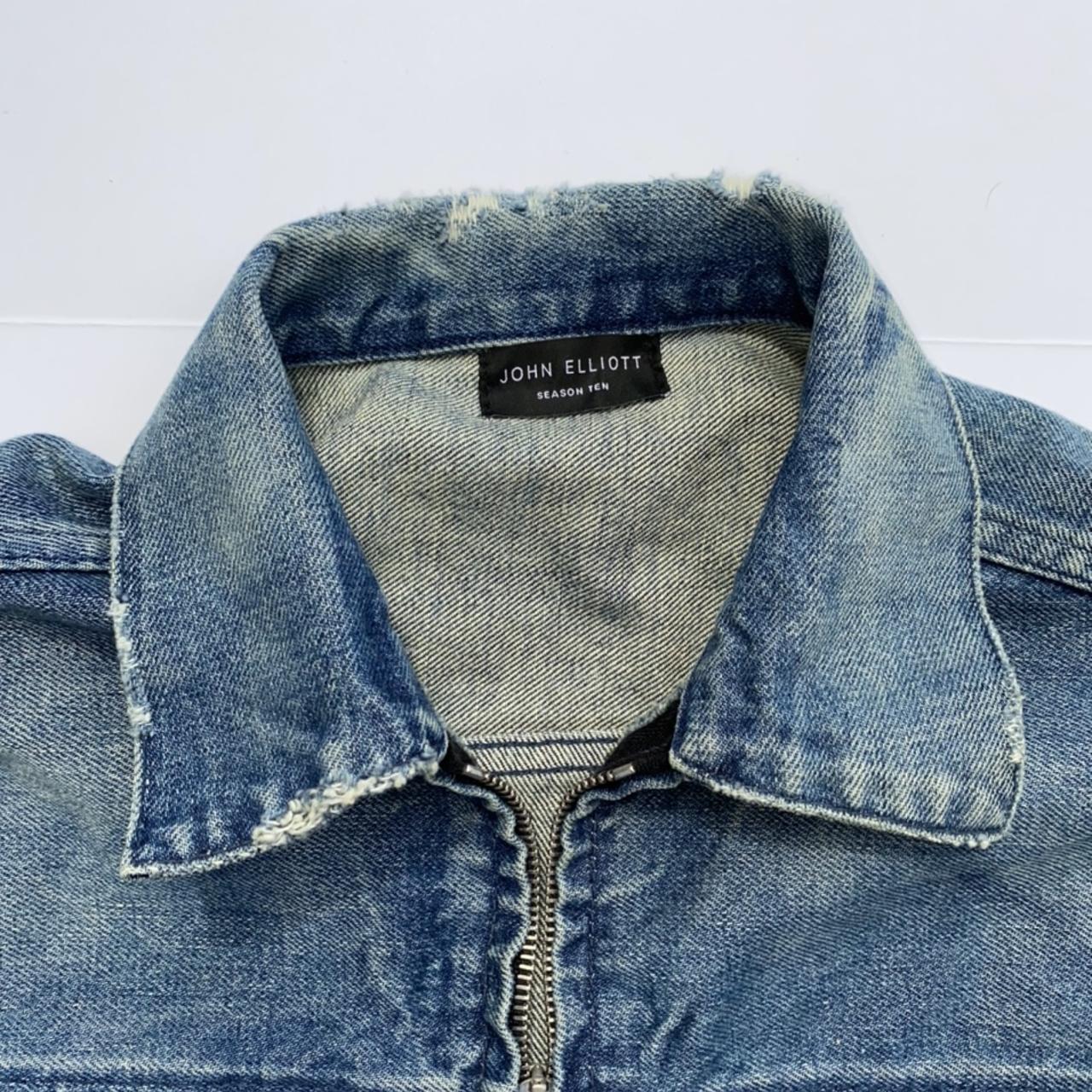 John Elliot season 10 denim zip up jacket , Size:...