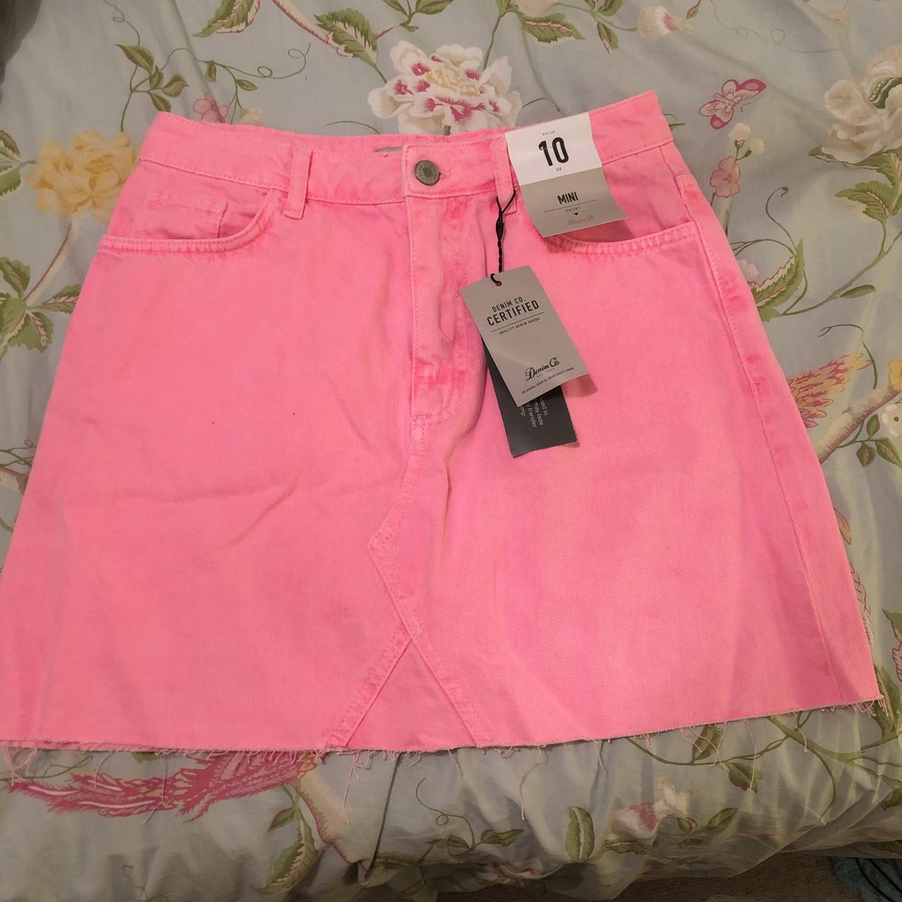 Neon pink 2025 denim skirt primark