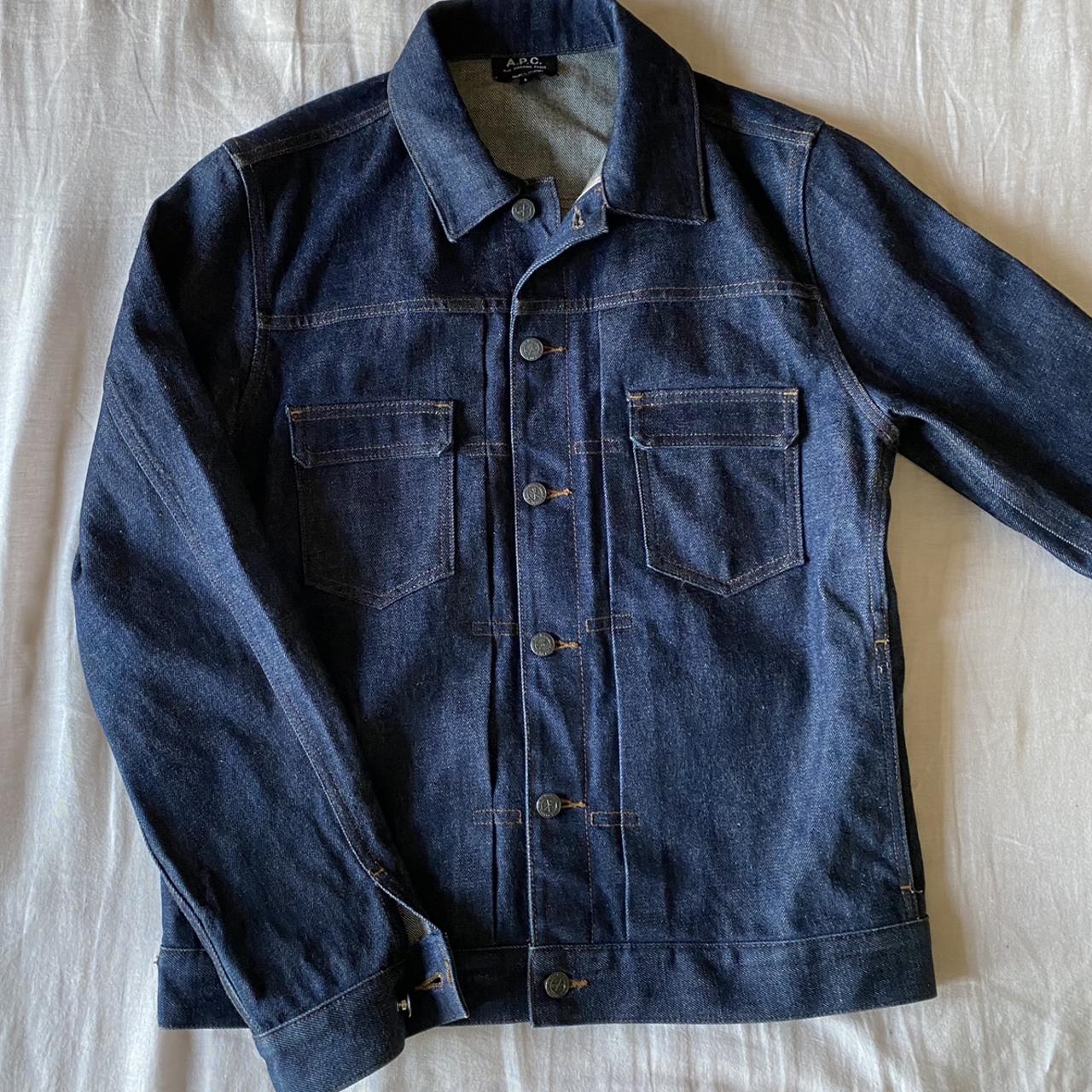 2018 A.P.C. Dark Denim Trucker Jacket Beautiful... - Depop