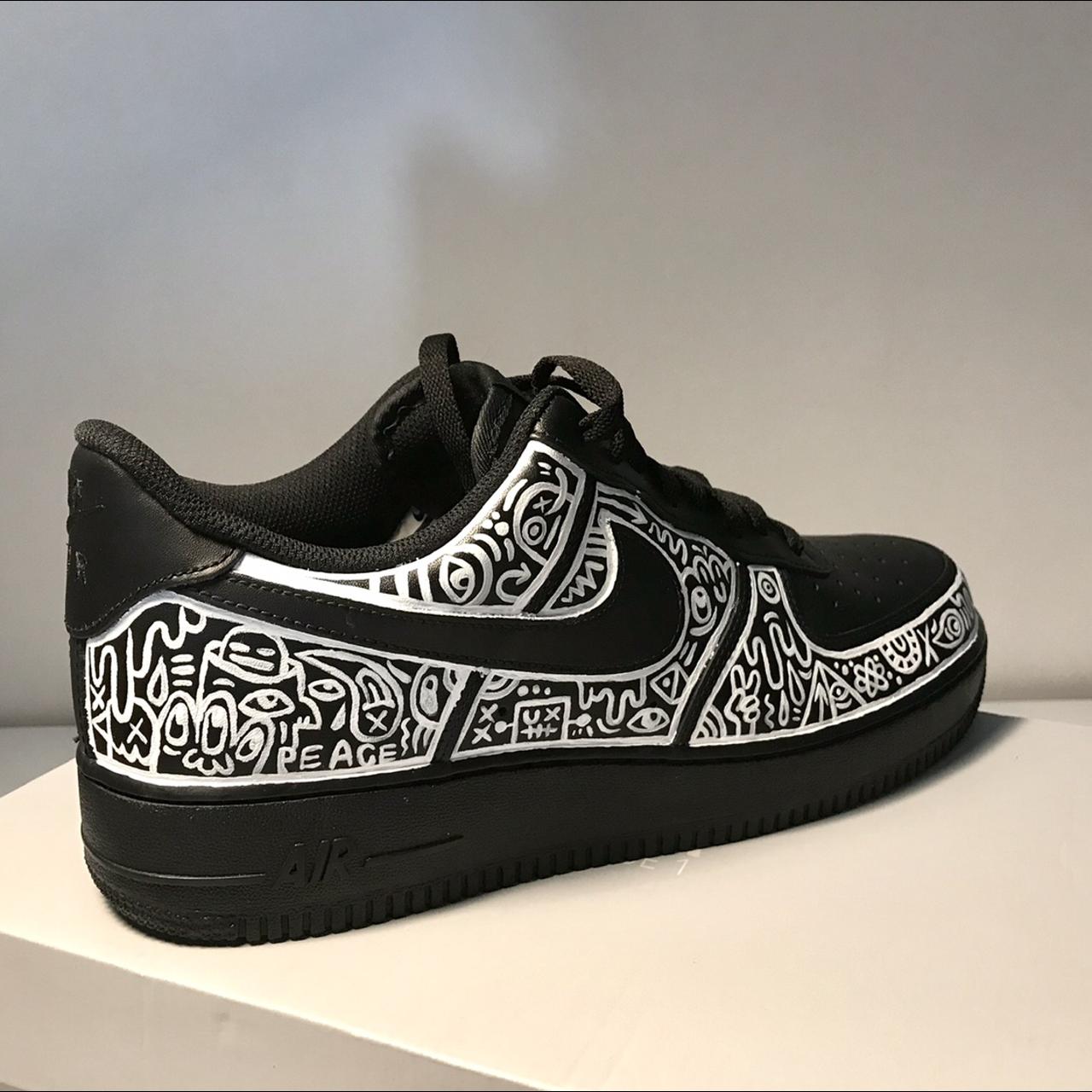 Junior Custom “LV” Air Force 1 (Sizes 3-6) free - Depop