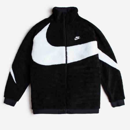 Nike Vaporwave Reversible Swoosh Fleece Full Zip Jacket  (Black/Anthracite/Anthracite) - AJ2701-011 - Consortium.