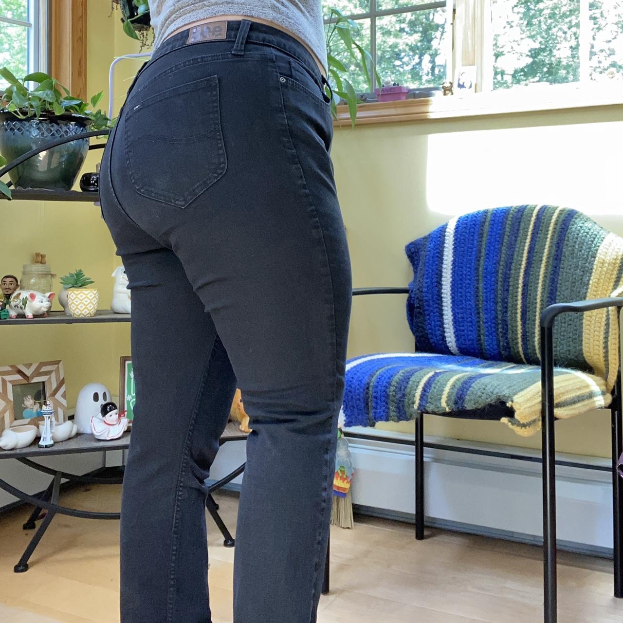 lee mid rise straight leg jeans