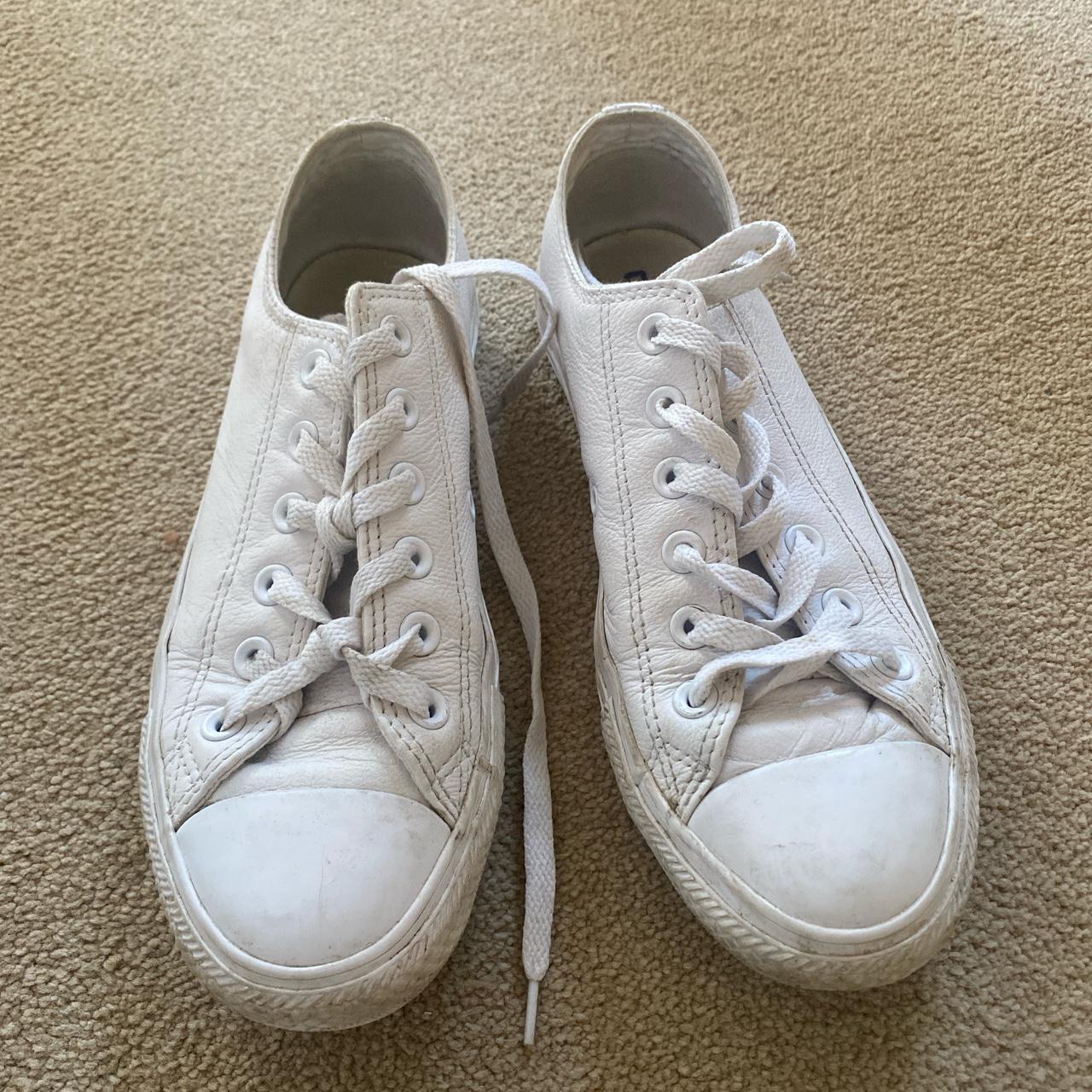 converse leather white uk