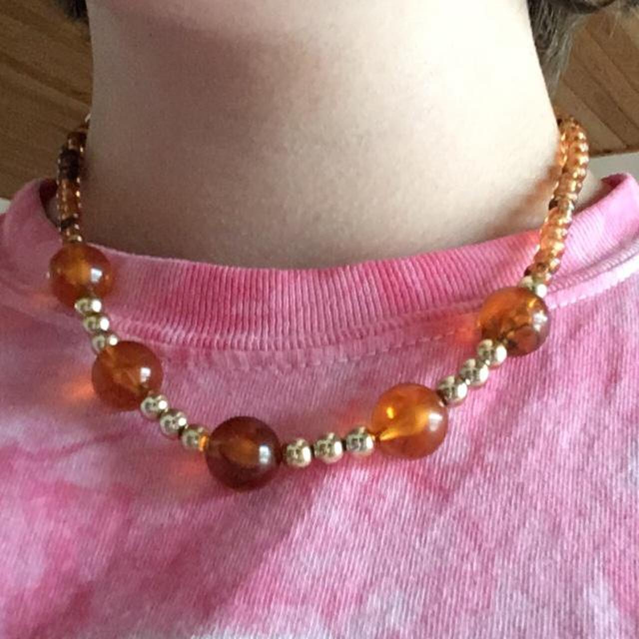 Product Image 2 - Stunning vintage faux-amber necklace. It